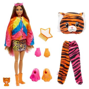 Mattel® Anziehpuppe Mattel HKP99 - Barbie - Cutie Reveal-Puppe+10 Überraschungen, Jungle