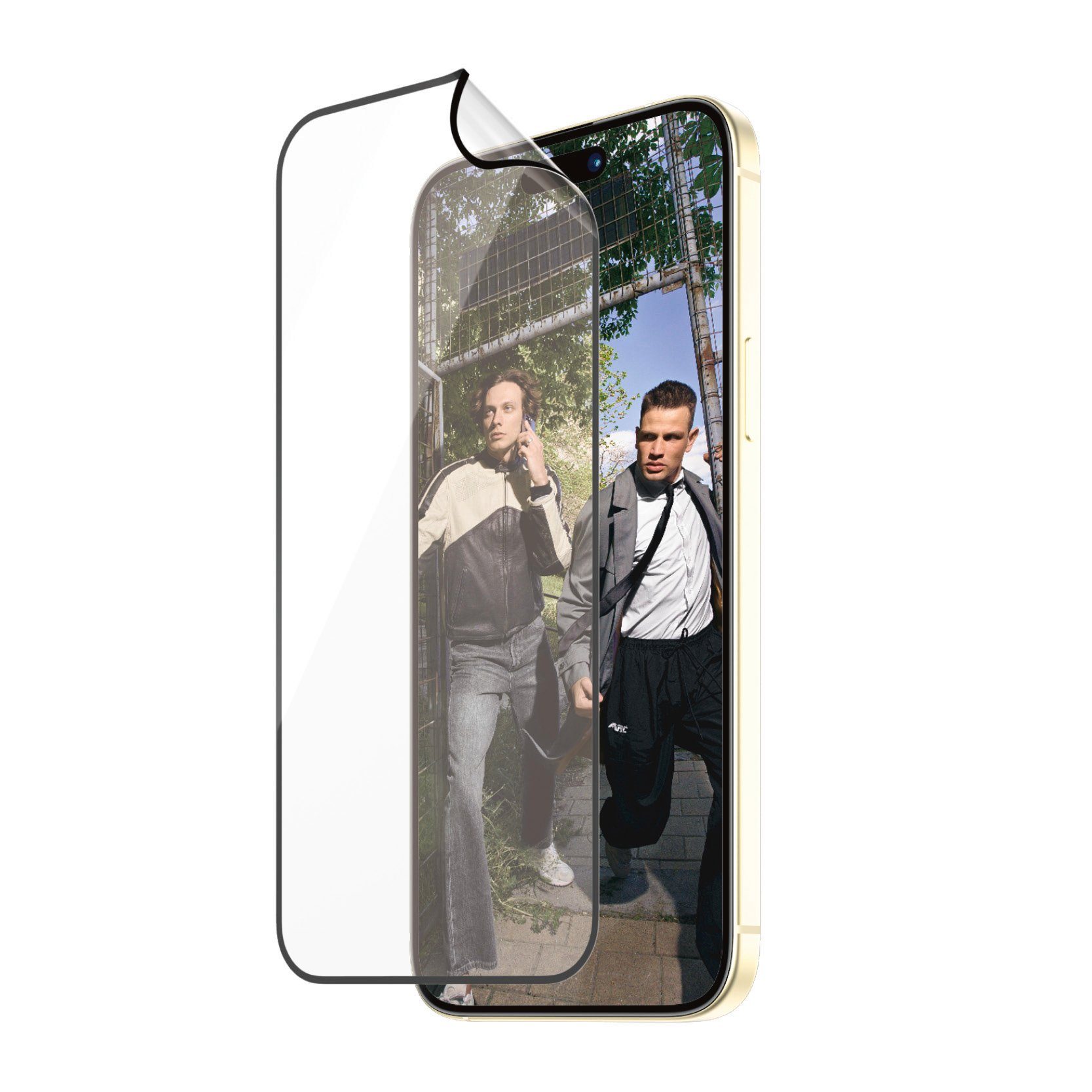 PanzerGlass Displayschutzfolie MATRIX Protection Film mit D3O für iPhone 15 Plus, Ultra Wide Fit