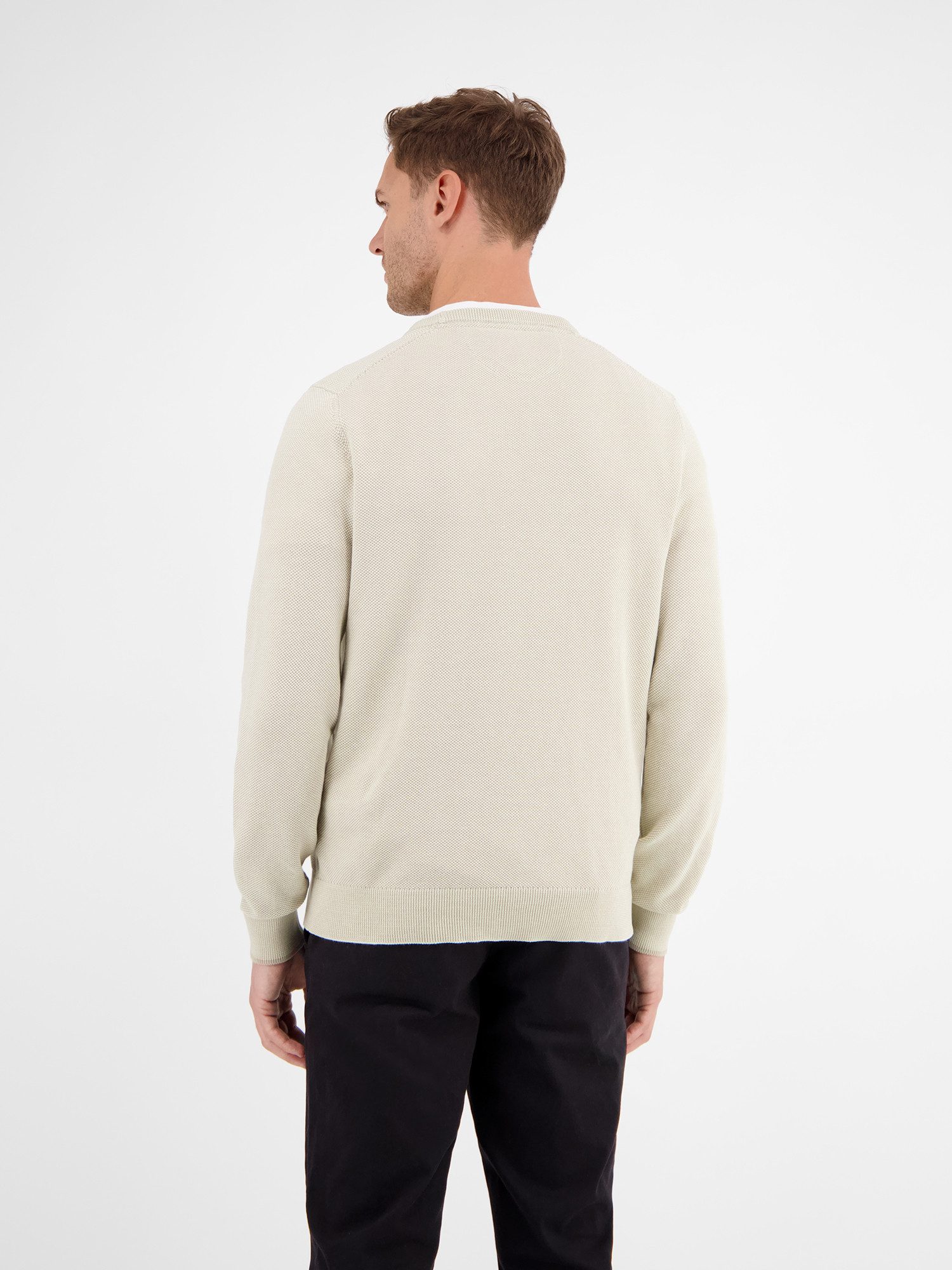 LERROS Strickpullover LERROS Leichter Strickpullover mit schmaler Rippstruk günstig online kaufen