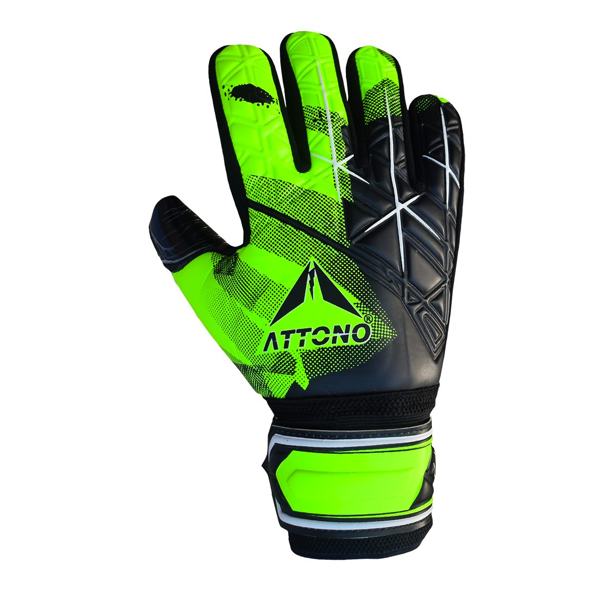 ATTONO Torwarthandschuhe Torwart Goalkeeper Handschuhe 3mm Soft Latex Tor Handschuhe Gr. 8-10