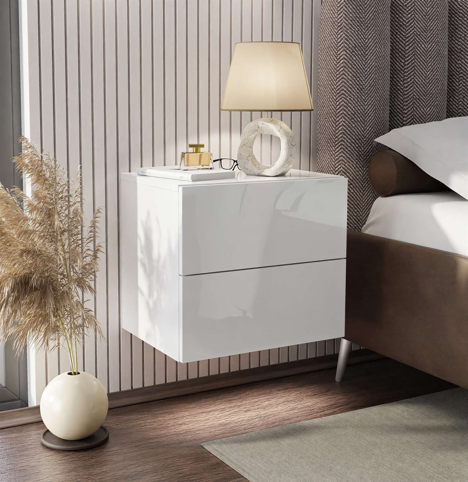 Lookway Nachttisch LINA LUX Hängeschrank Hochglanz, Breite 45cm günstig online kaufen