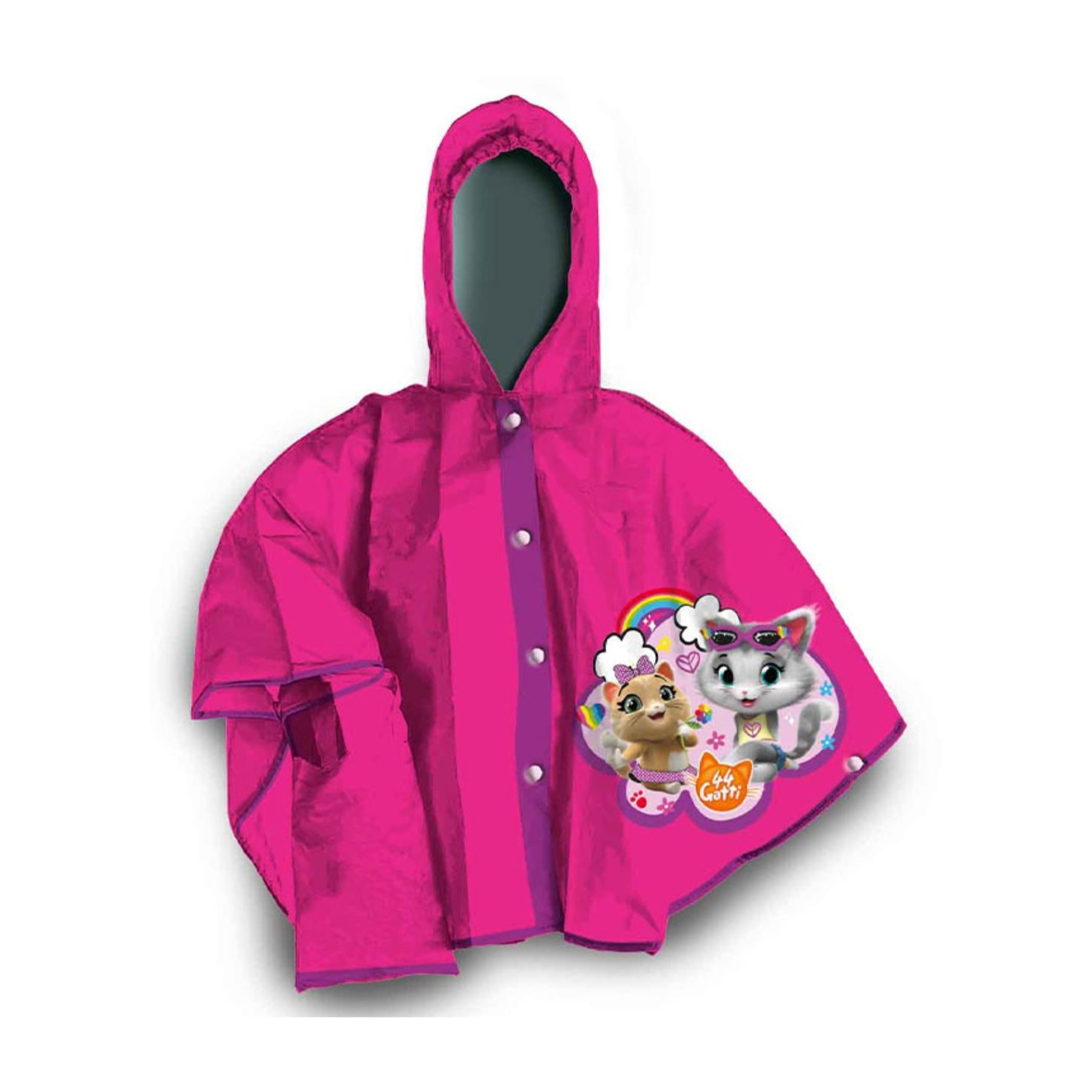 44 Cats Regenmantel Kinder Regenmantel Poncho – Bequem, Faltbar und Wasserdicht