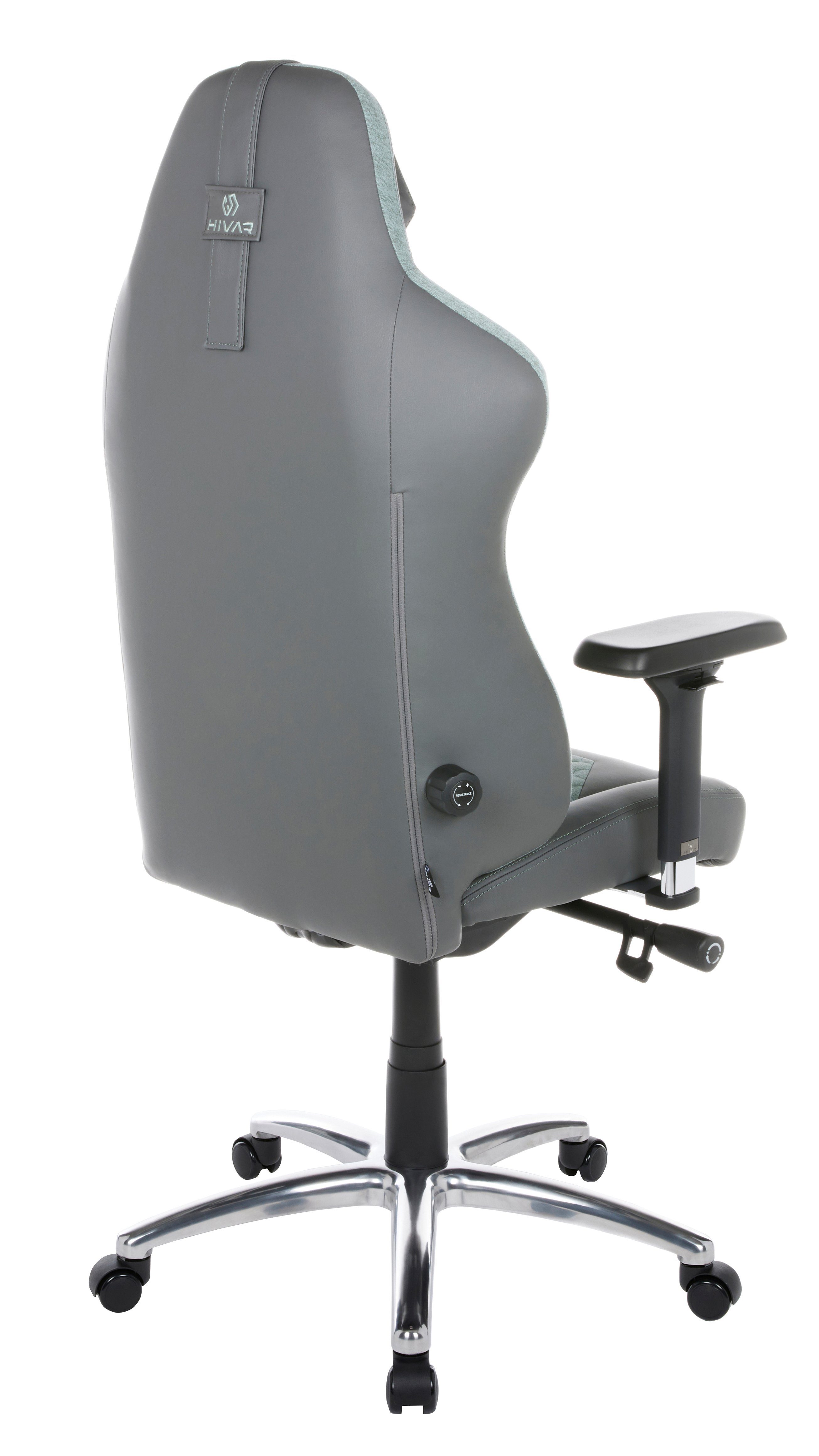 HIVAR Gaming-Stuhl ORBICAL AURORA, Sitztiefenverstellung, Lordosenstütze, 4D TÜV Silver Fußkreuz: kg Wippwiderstand, geprüft, höhenverstellbare Armlehnen, 130 Synchronmechanik, Rückenlehne, Belastbarkeit
