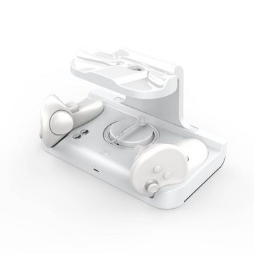 Tadow Meta Quest 3 Kopfband-Ladestation,VR Grip Magnetischer Ladeständer Konsolen-Ladestation