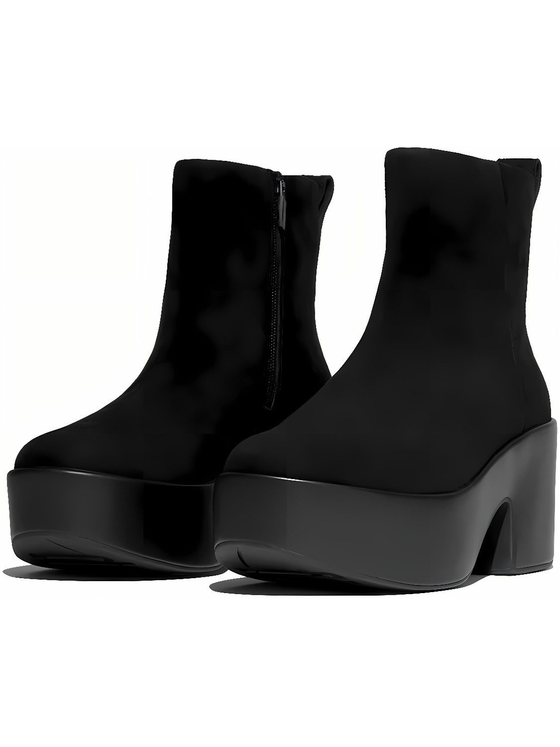 Fitflop Platfforms Suede Heeled Ankle Boots Stiefel