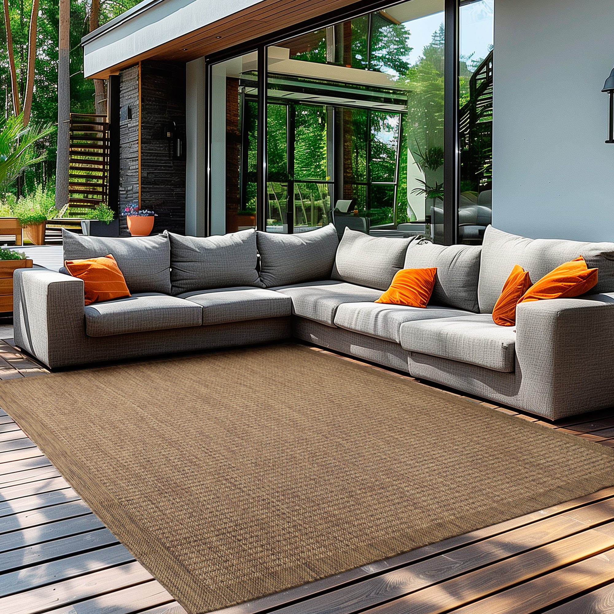 Teppium Outdoorteppich Unicolor - Einfarbig, Rechteckig, günstig online kaufen