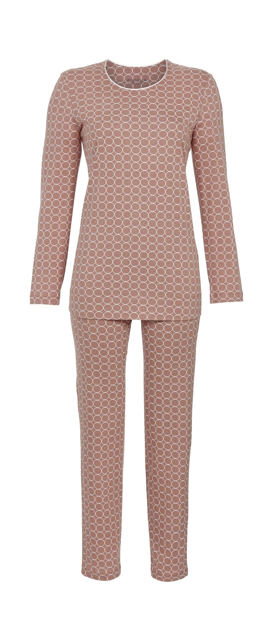 Ringella Pyjama - Schlafanzug mit geometrischem Dessin und Rundhalsausschnitt 50% Baumwolle 50% Modal