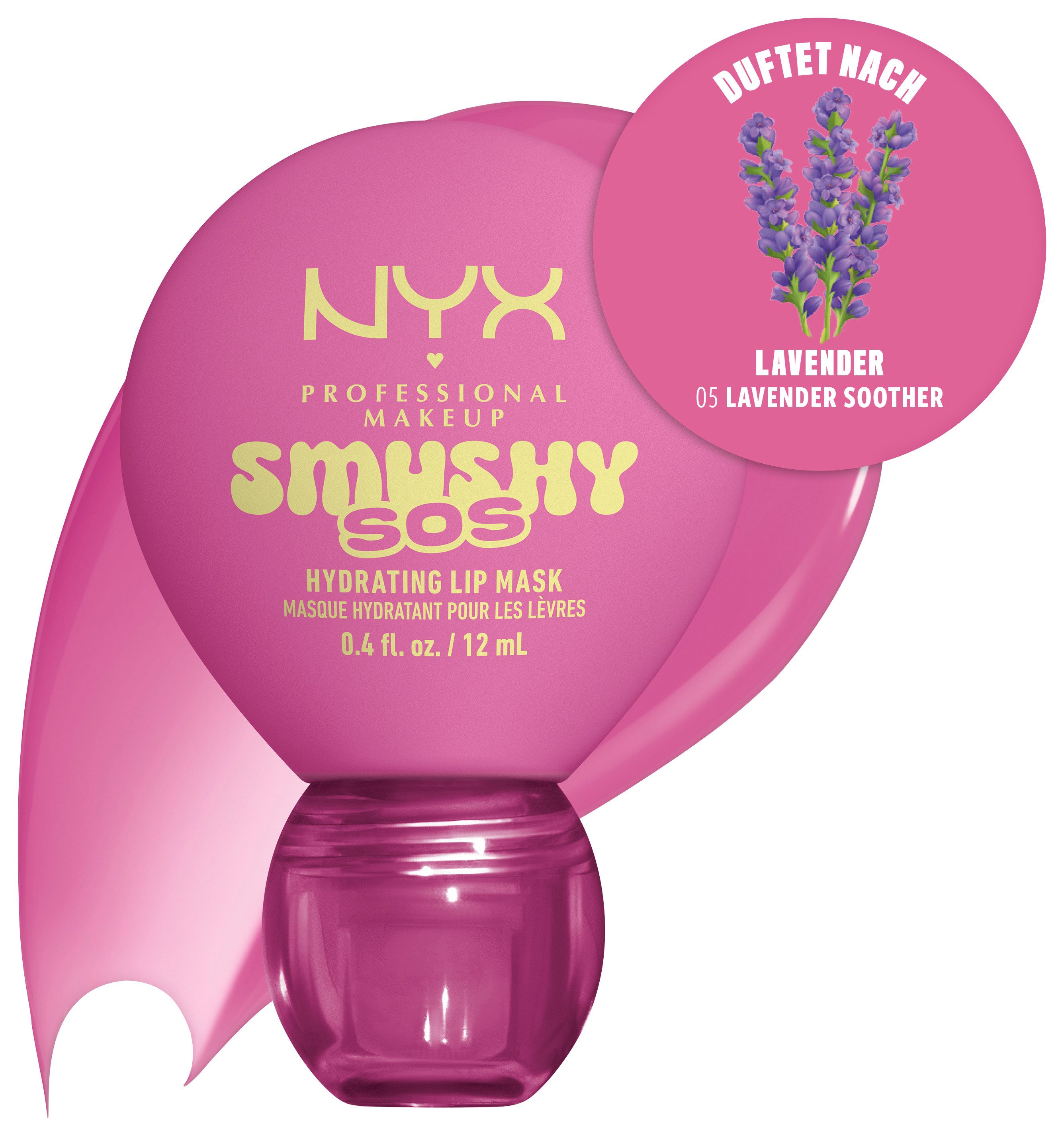 NYX PROFESSIONAL MAKEUP Lippenpflegemittel SMUSHY SOS GLOSSSY LIP BALM, pflege, getönte Farbe und professioneller Shine, alles in einem