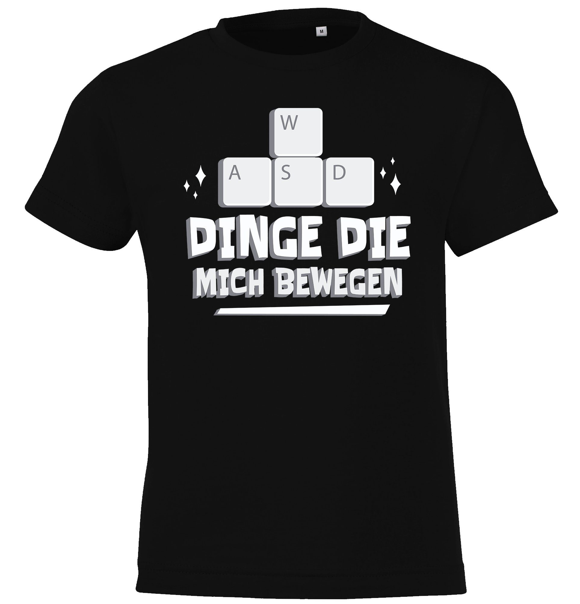 Youth Designz Bewegen T-Shirt Gaming Mich Frontprint Dinge Schwarz Shirt Die lustigem Kinder mit