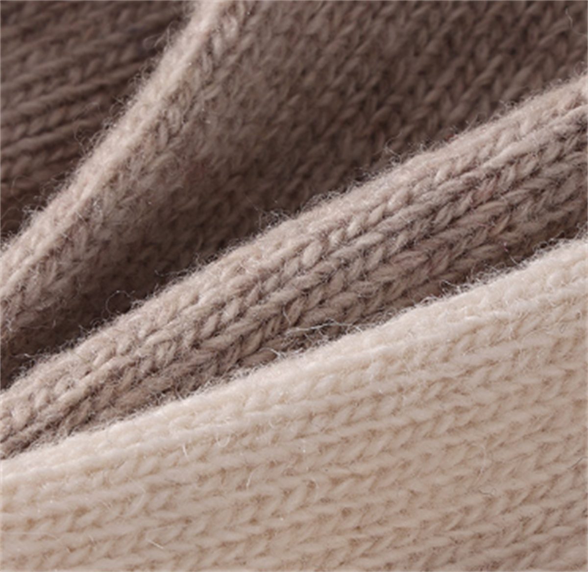 Beige selected Warme, Damen Winter Fleece-Fahrradhandschuhe für winddichte den für carefully Strickhandschuhe