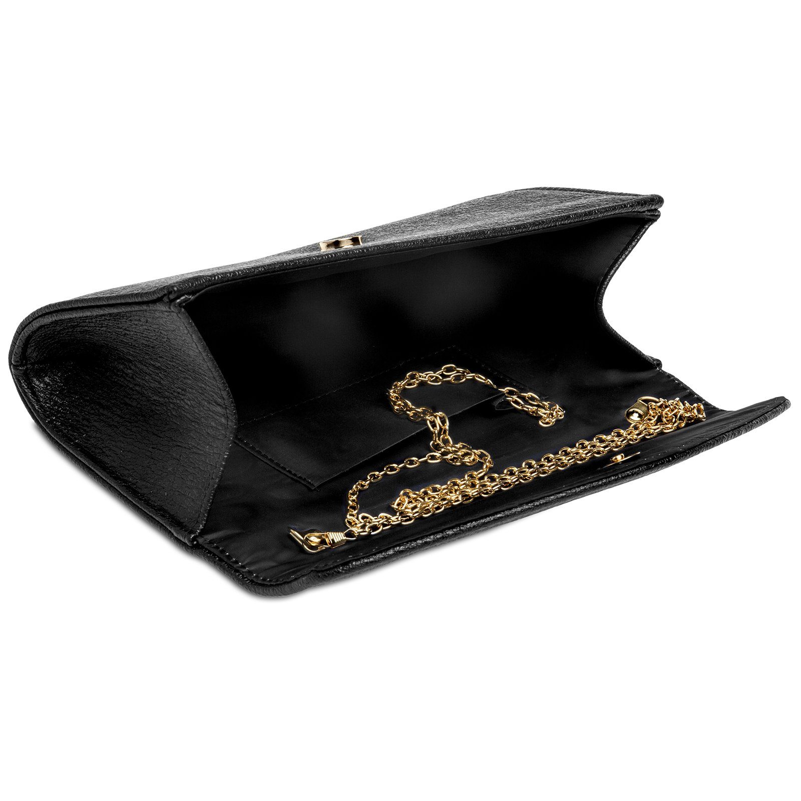 Caspar Clutch TA432 elegante Damen Abendtasche mit langer Kette