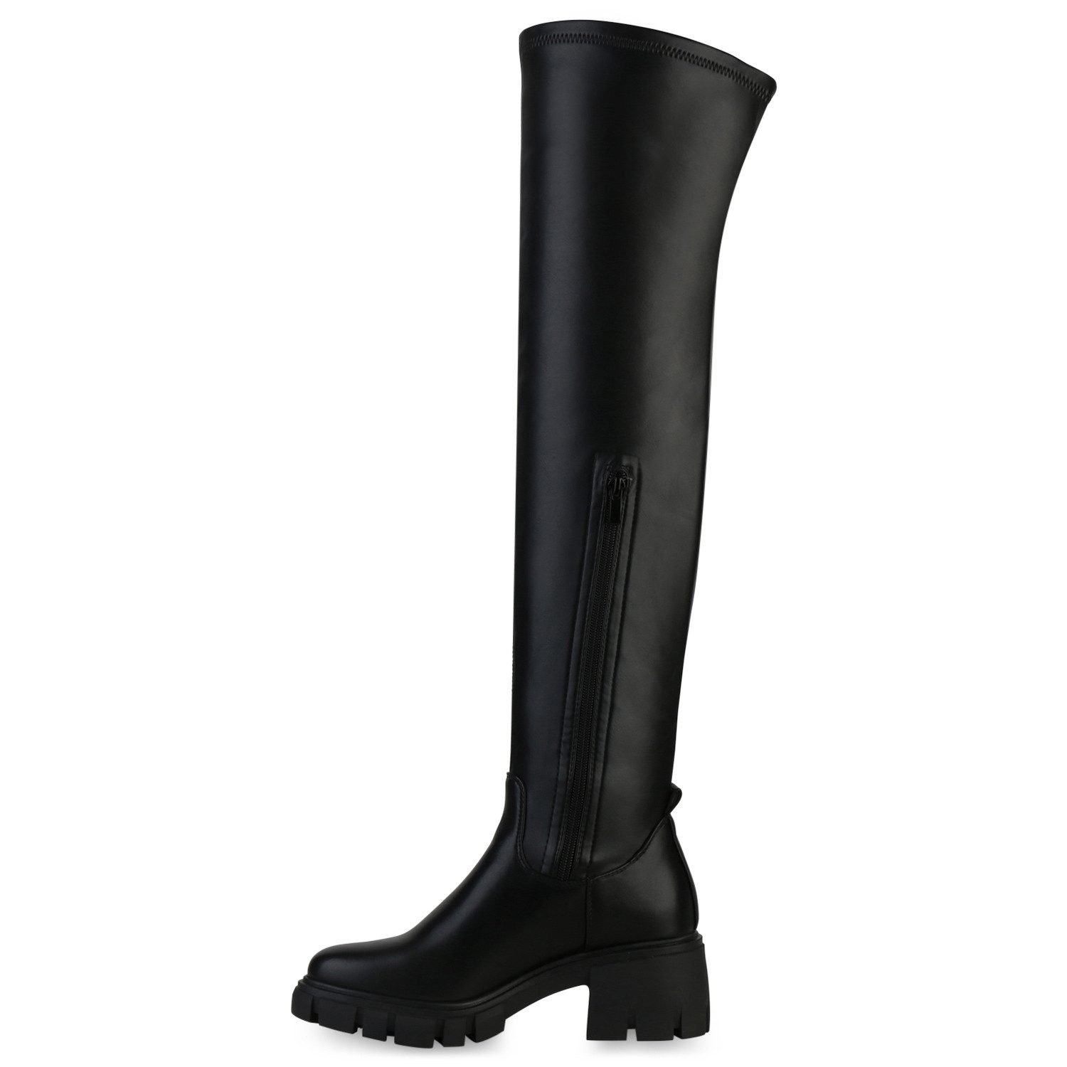 VAN HILL 838109 Overkneestiefel Damen Leicht Gefütterte Overknees Stiefel P günstig online kaufen