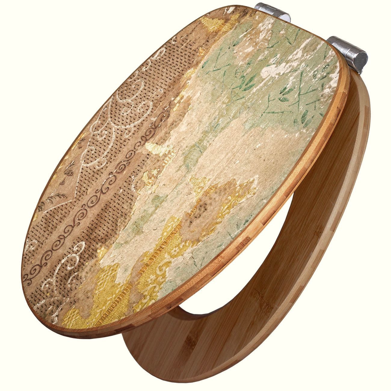 banjado WC-Sitz aus Bambus Motiv Alte günstig online kaufen