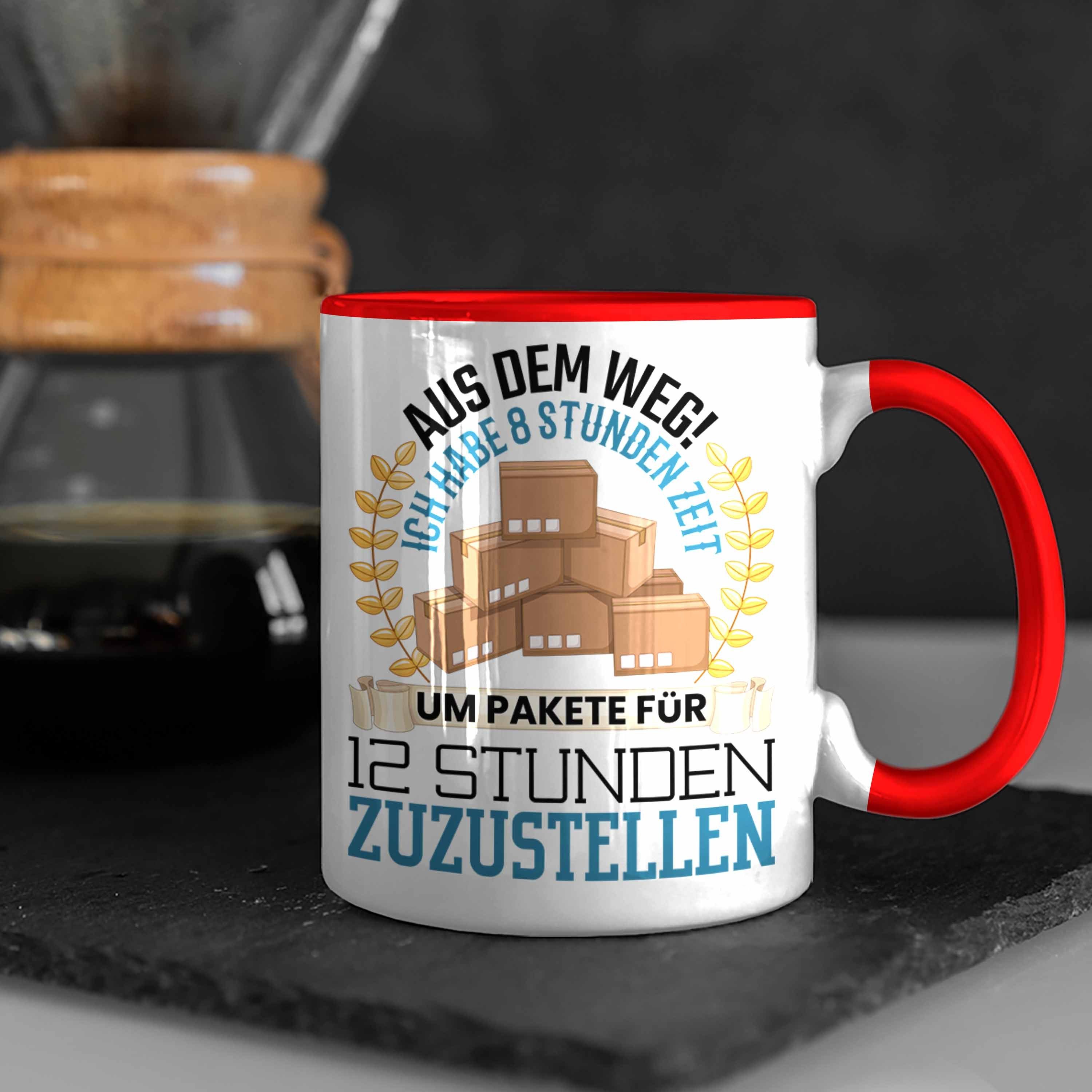 Trendation Tasse Zusteller Wurde Geschenkidee Postbote S Rot Tasse Paketbote Paketzusteller