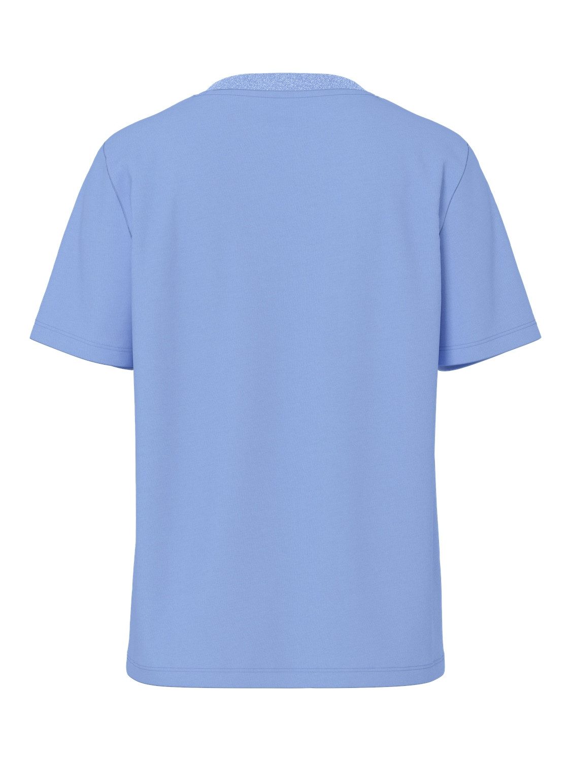 pieces Kurzarmshirt PCRIA SS LUREX NECK TEE JRS NOOS BC mit Glitzerdetail