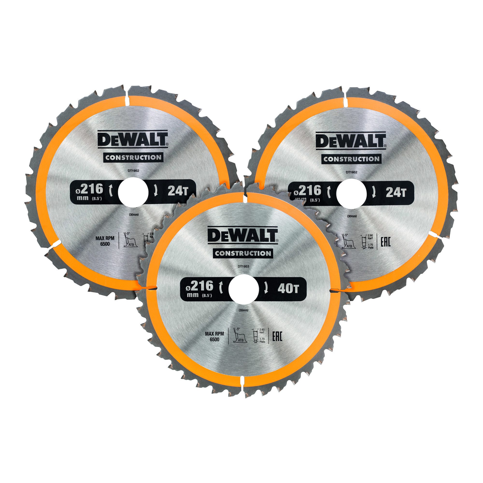 DeWalt Kreissägeblatt DEWALT Kreissägeblatt-Set Stationär DT1962-QZ