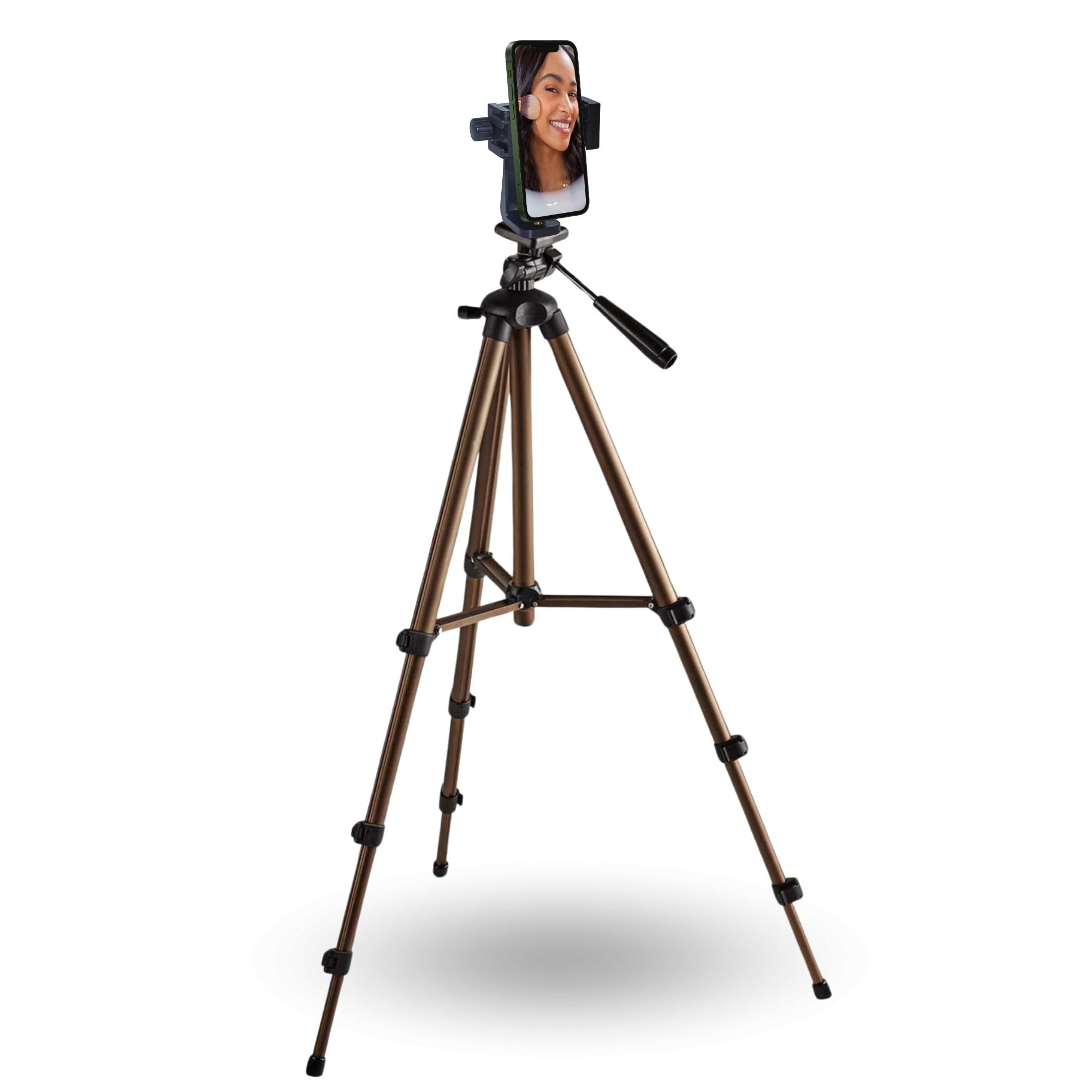 TronicXL 134cm Smartphone Stativ drehbar Halterung Ständer Tripod Handy Foto Dreibeinstativ (neigbar, drehbar, höhenverstellbar)