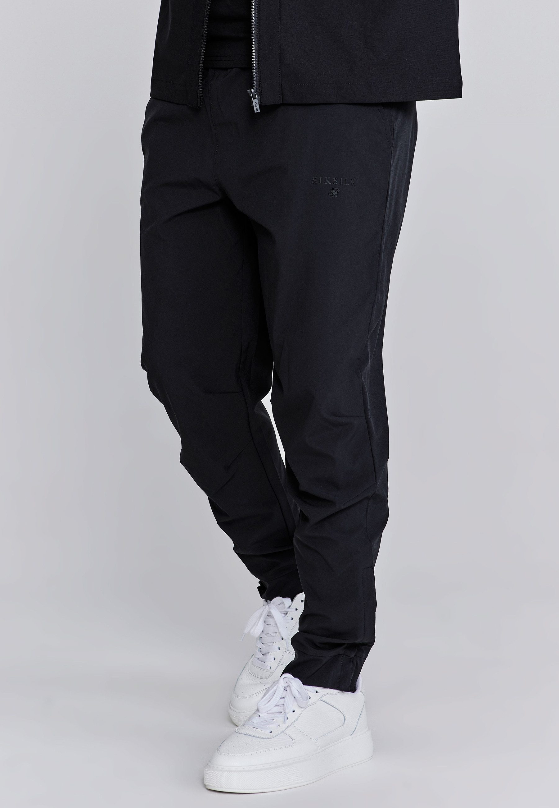 Jogger Pants SikSilk Herren Schwarze Smart Jogginghose