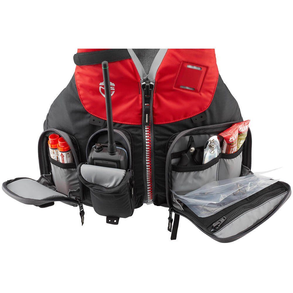 Angler-Schwimmweste PFD NRS rot, schwarz Chinook OS NRS L/XL Fishing Schwimmweste