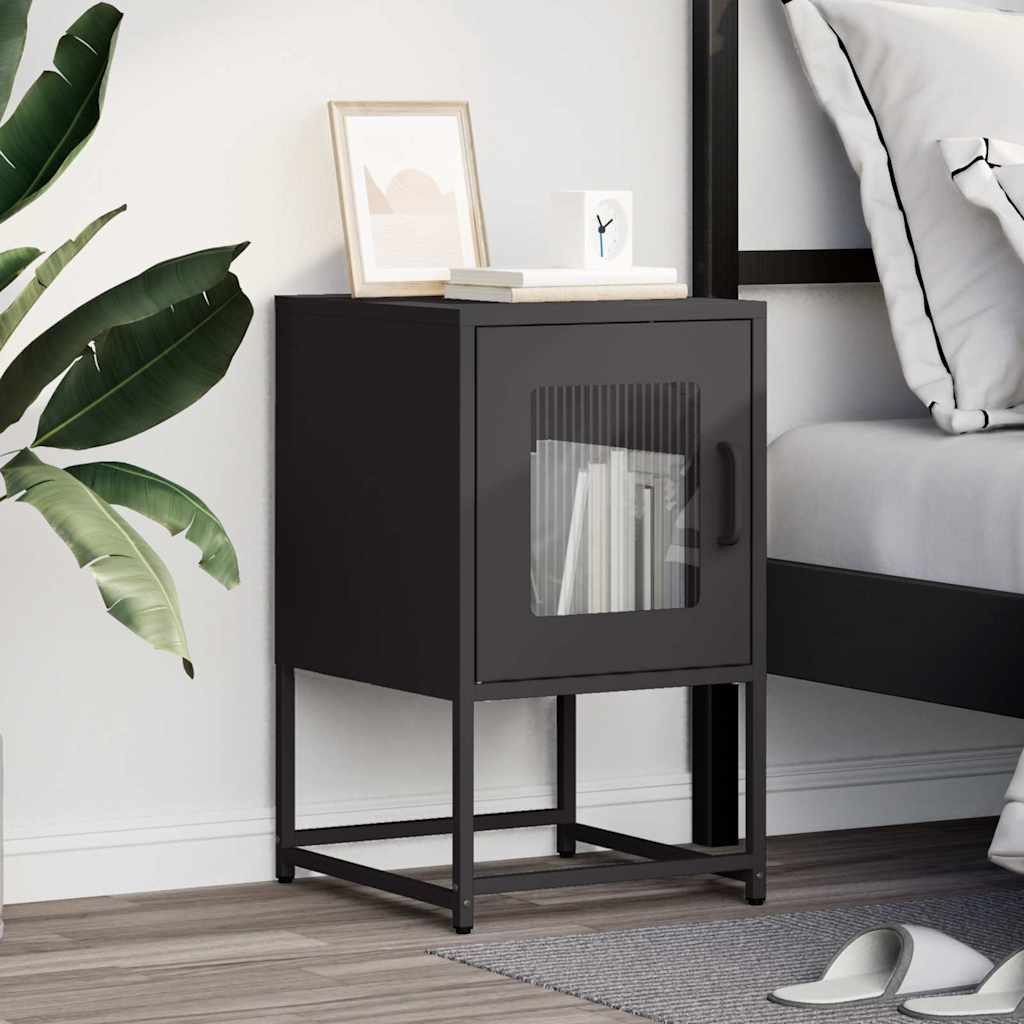 vidaXL Nachttisch Nachttisch Schwarz 36x39x60,5 cm günstig online kaufen