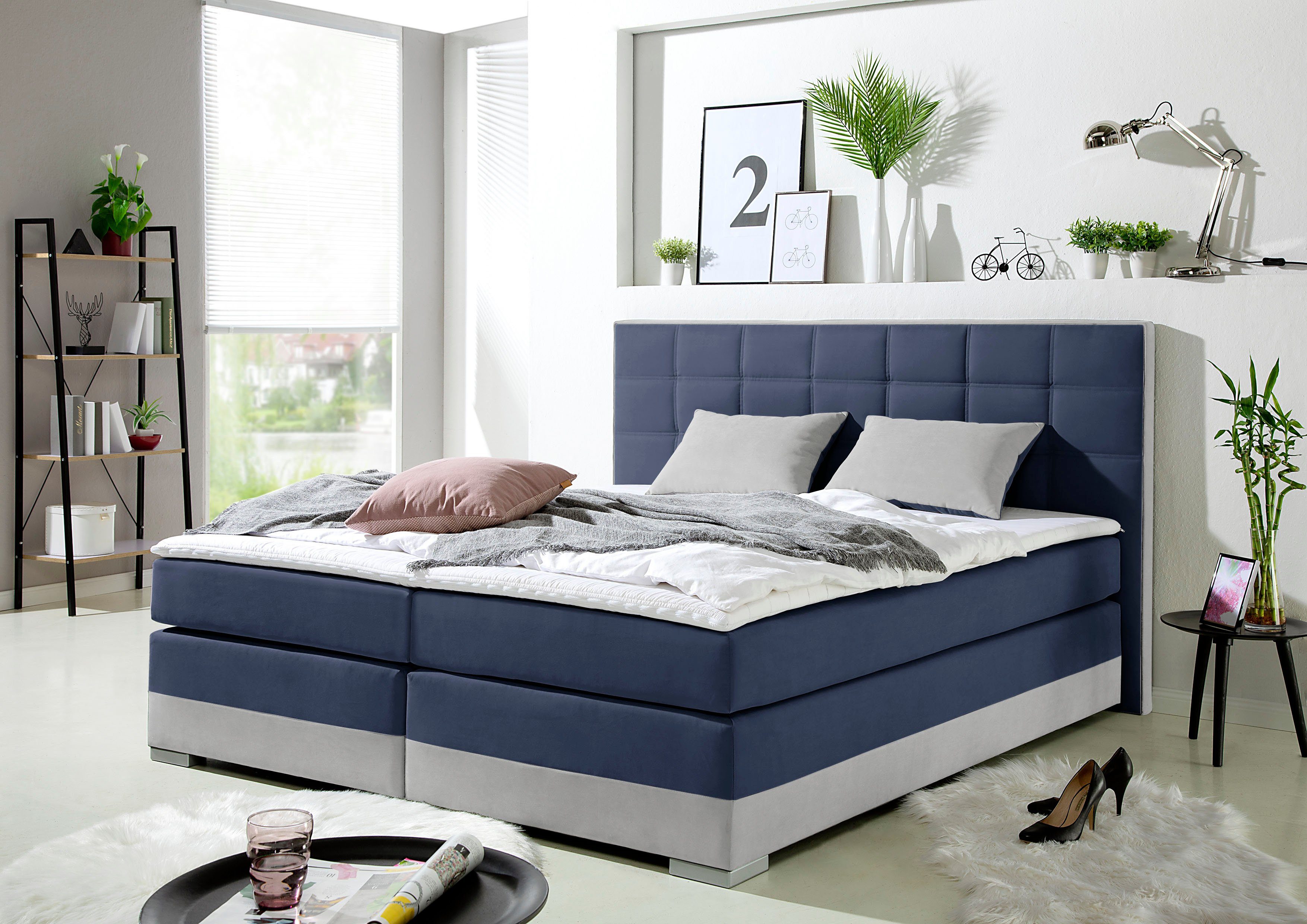 Home affaire Boxspringbett, inklusive Topper und Wendekissen