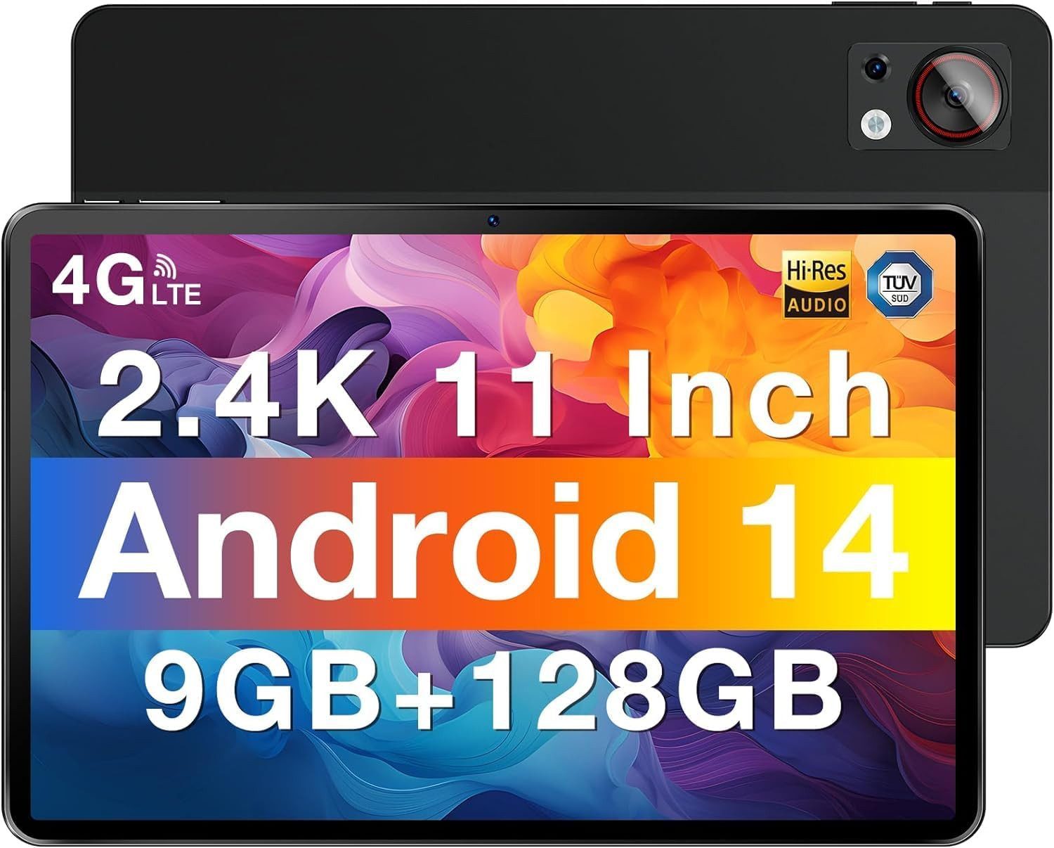 DOOGEE T30SE 9GB RAM +128GB ROM(1TB TF),2.4K IPS Display Tablet (11", 128 GB, Android 14, 4G, 8580mAh Akku Dual 4G,OTG, Widevine L1, Gesichtserkennung)