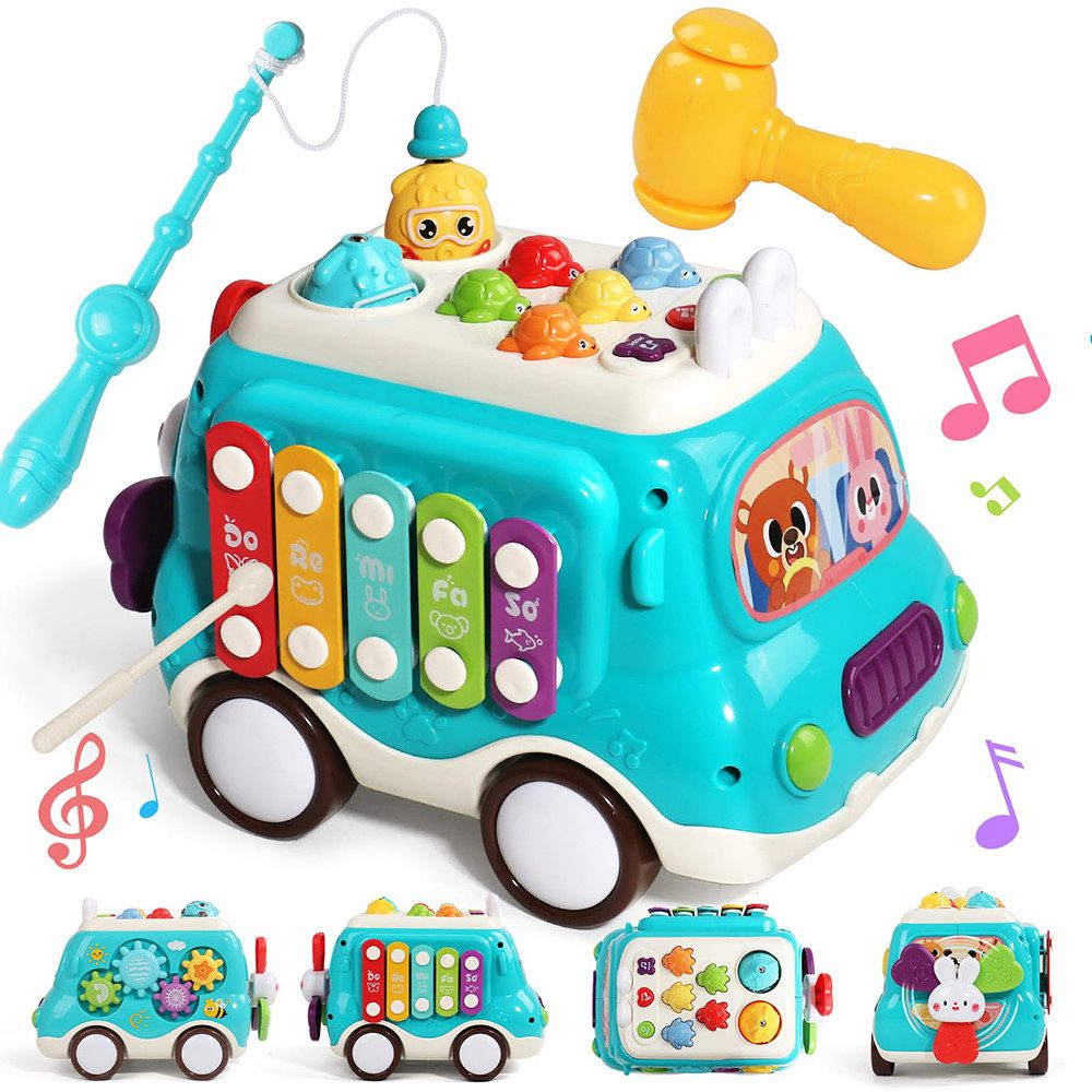 Lernspielzeug Montessori Musik Spielzeug ab 1 Jahr Kinder Steckspiel