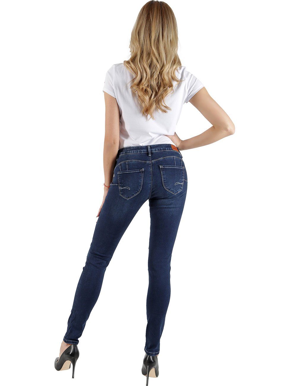 Miracle of Denim Skinny-fit-Jeans Eva mit Skinny Jeanshose Fit Stretch