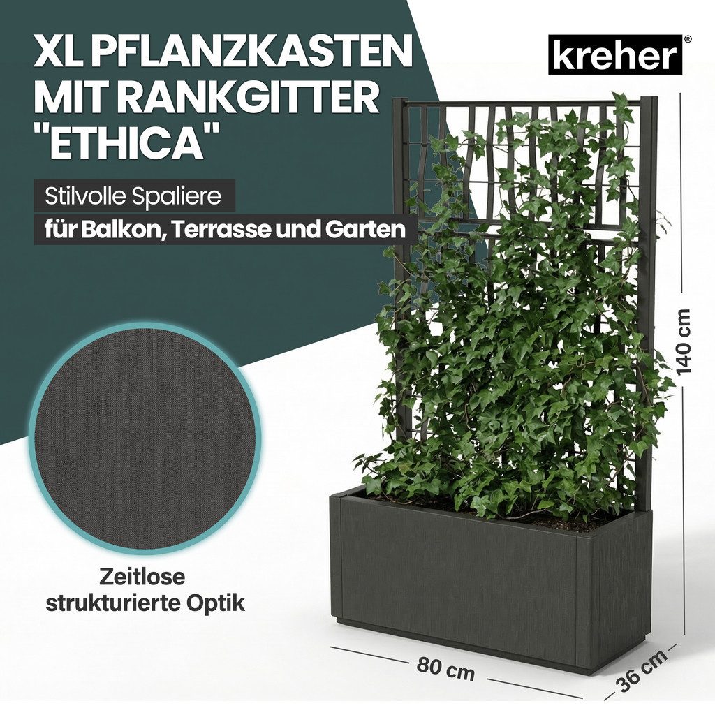 Kreher Spalier 2 x 'Ethica' Struktur Optik (breite Version) in verschiedenen Farben