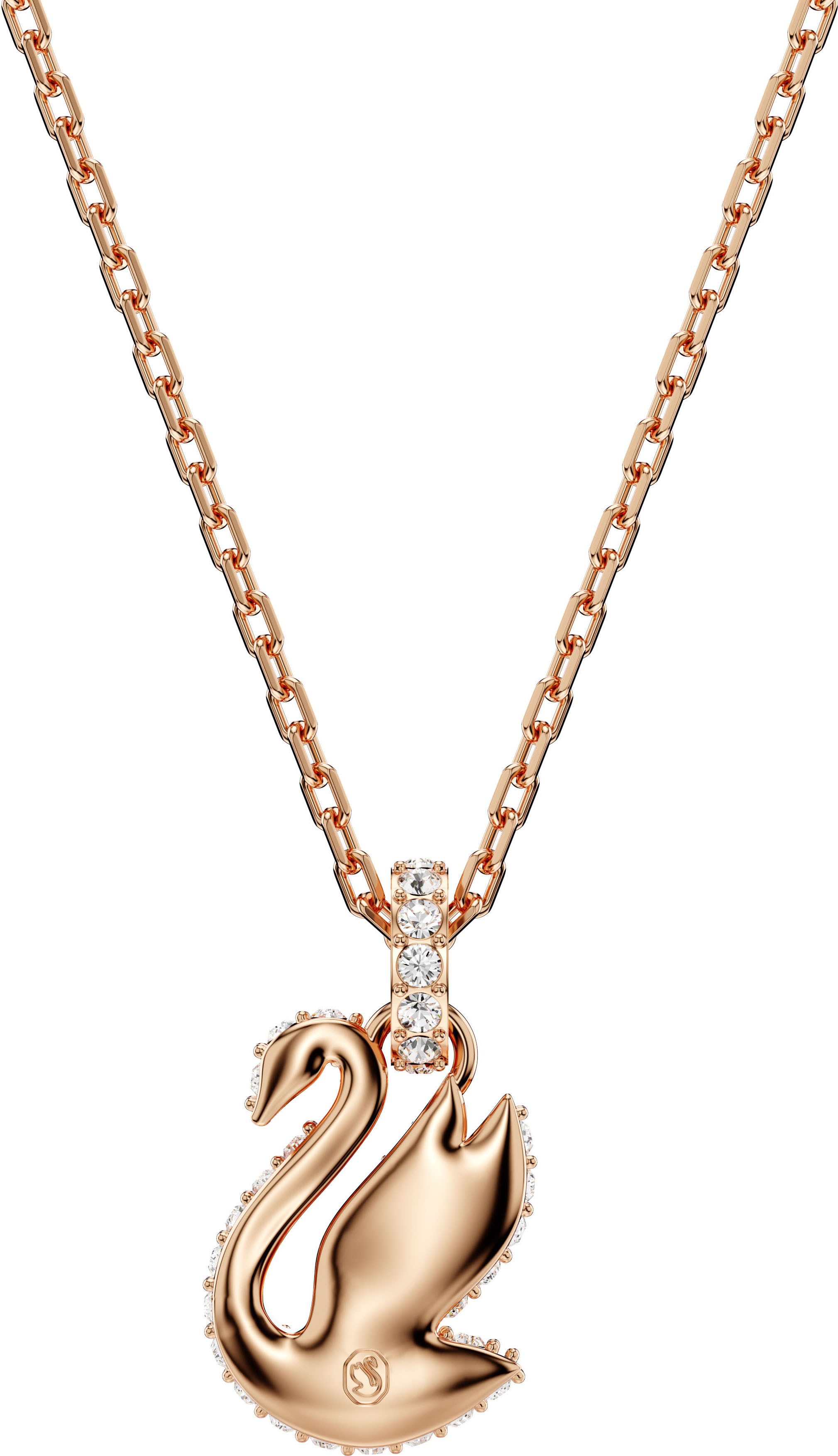 Swarovski Kette mit Anhänger Swarovski Iconic Swan, mit Emaille - mit Swarovski® Kristall