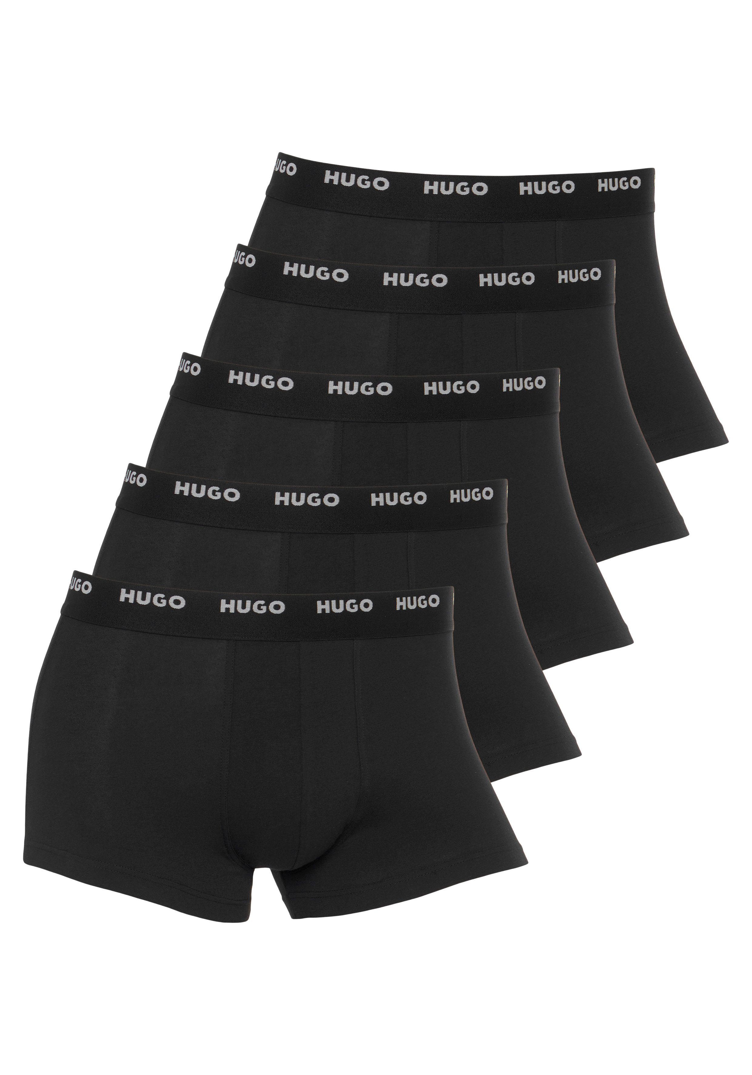 HUGO mit Trunk (Packung, Logo-Elastikbund Black001 PACK 5er HUGO TRUNK Pack) 5-St., FIVE