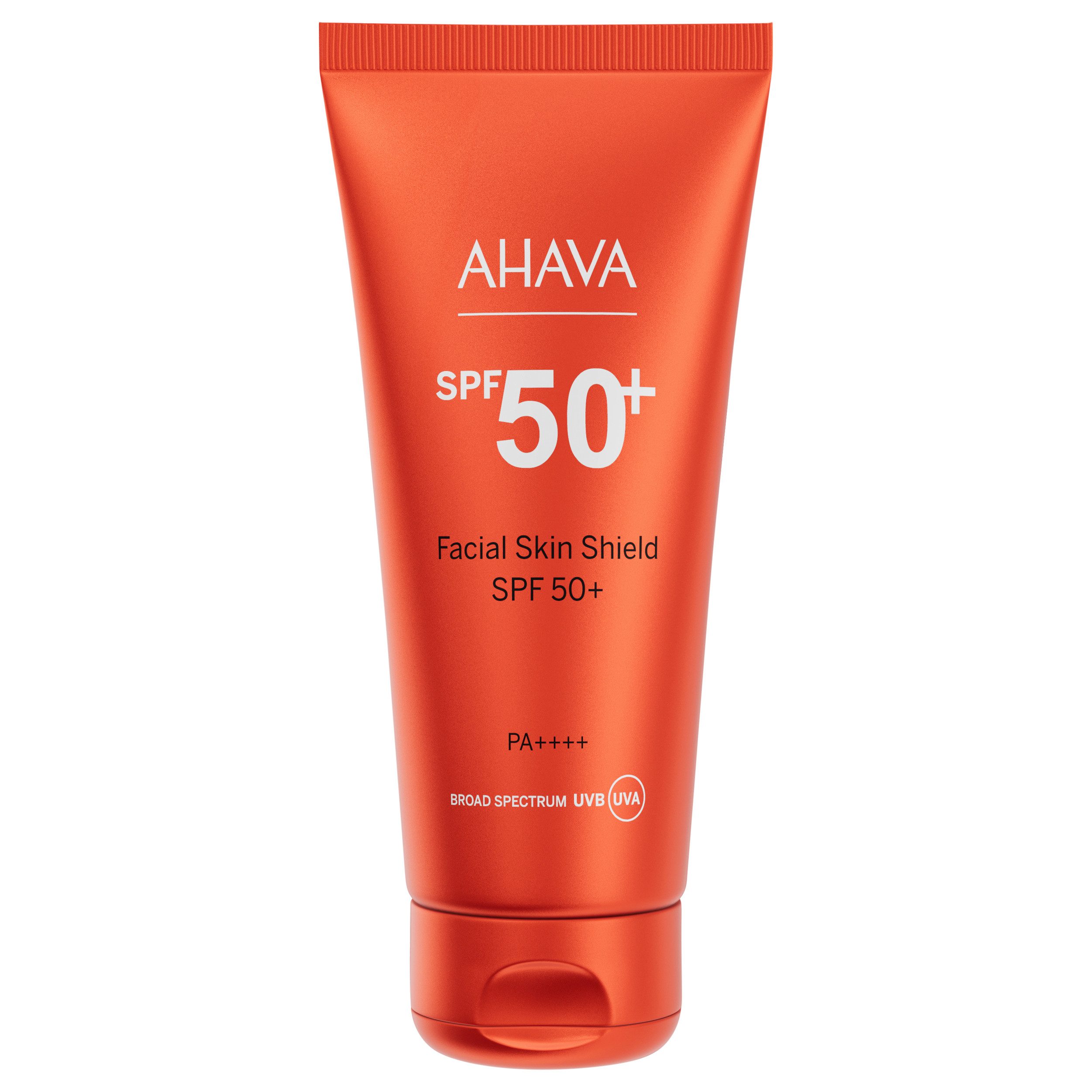 AHAVA Sonnenschutzcreme FACIAL SKIN SHIELD SPF50, mit LSF 50+, zieht schnell ein, ohne Rückstände