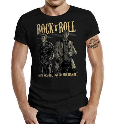 GASOLINE BANDIT® T-Shirt für Rockabilly Fans: Oldschool Rock 'n' Roll