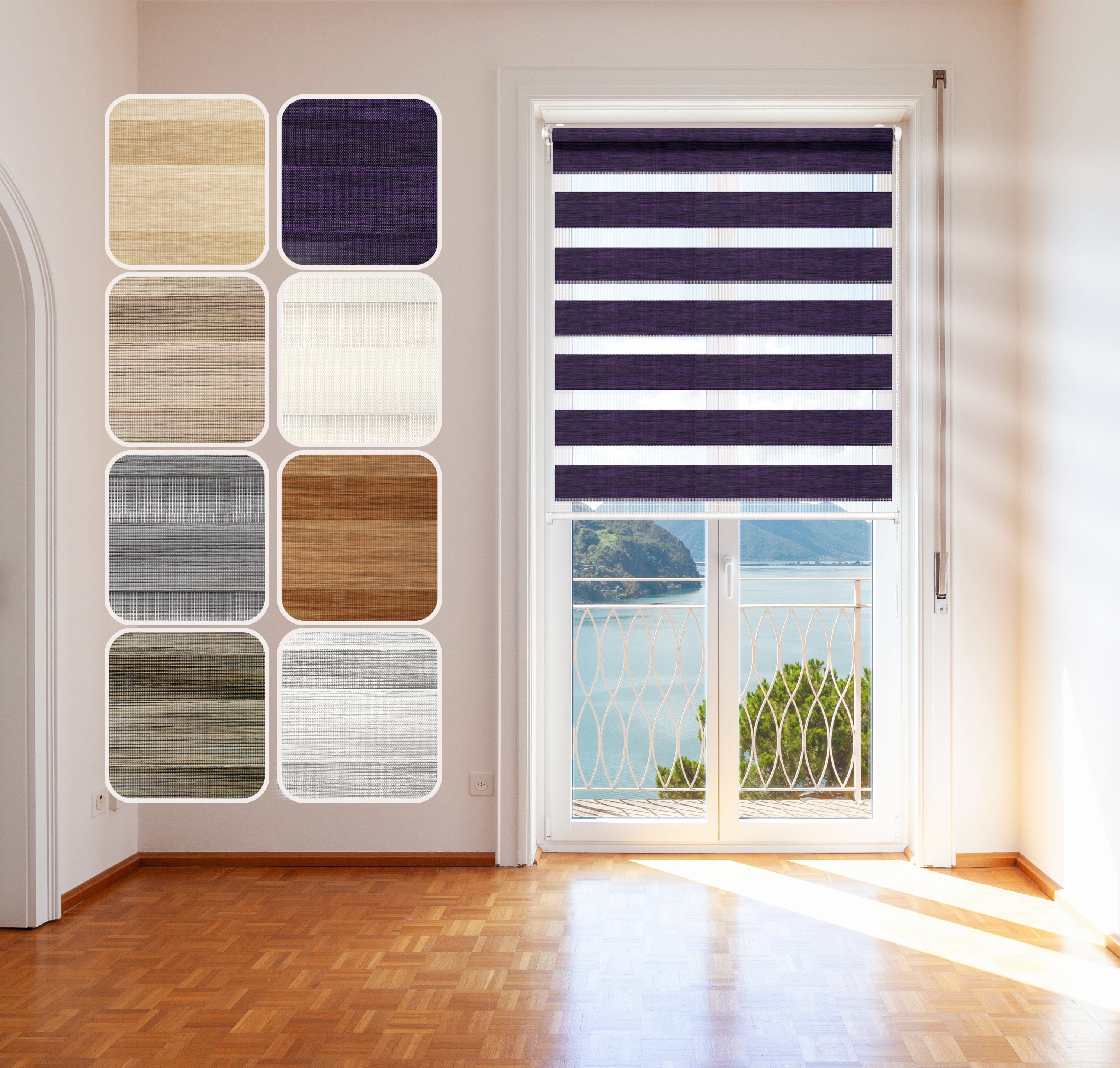 Doppelrollo Duo Rollo Klemmfix ohne Bohren für Fenster Rollos Faltrollo "Na günstig online kaufen