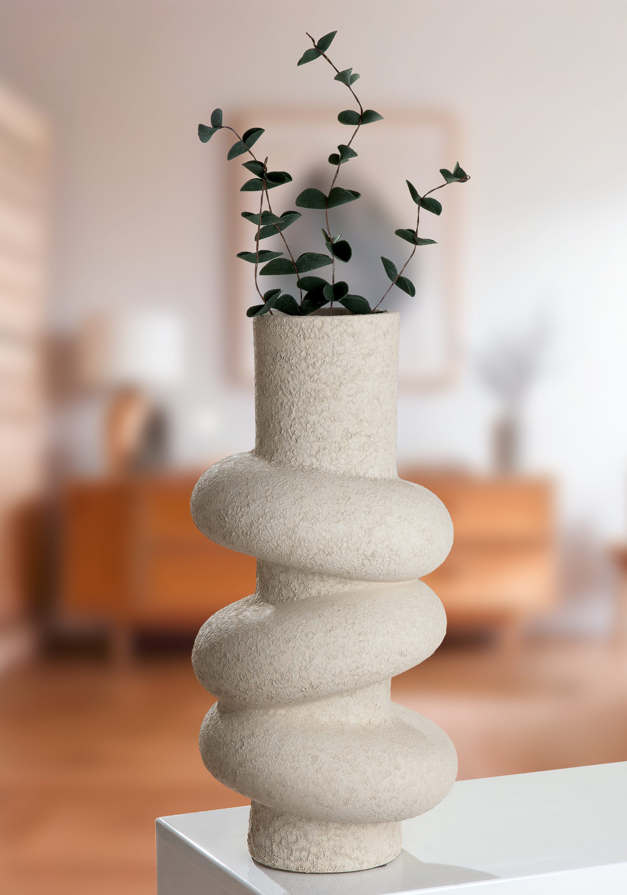 homsy by Ana Johnson Tischvase Floriva, 40x18,5cm, strukturierte, matte Oberfläche (1 St), hochwertige Keramik aus einer traditionellen Manufaktur,Made in Europe