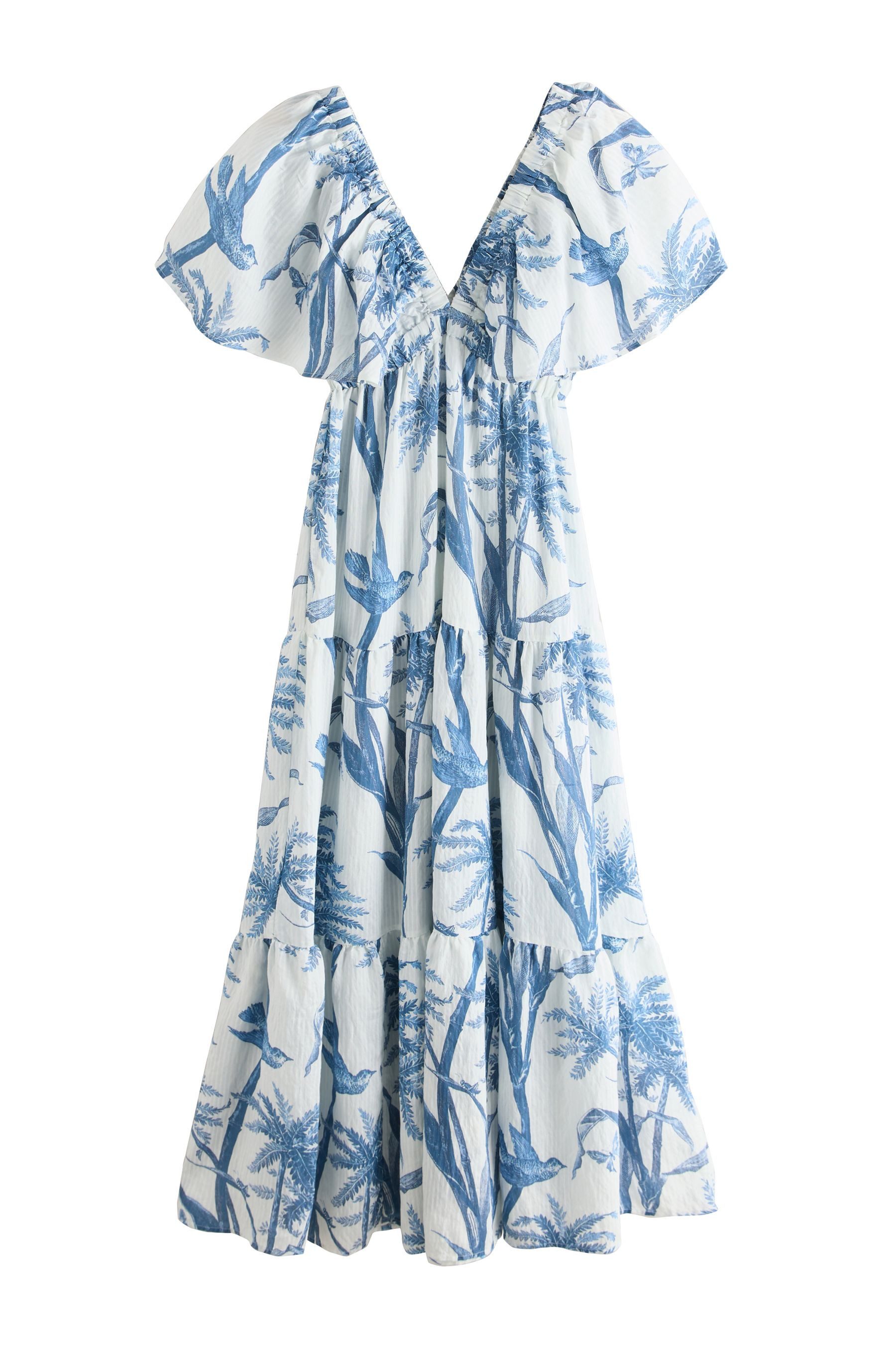 Next Strandkleid Maxikleid mit Puffärmeln (1-tlg)