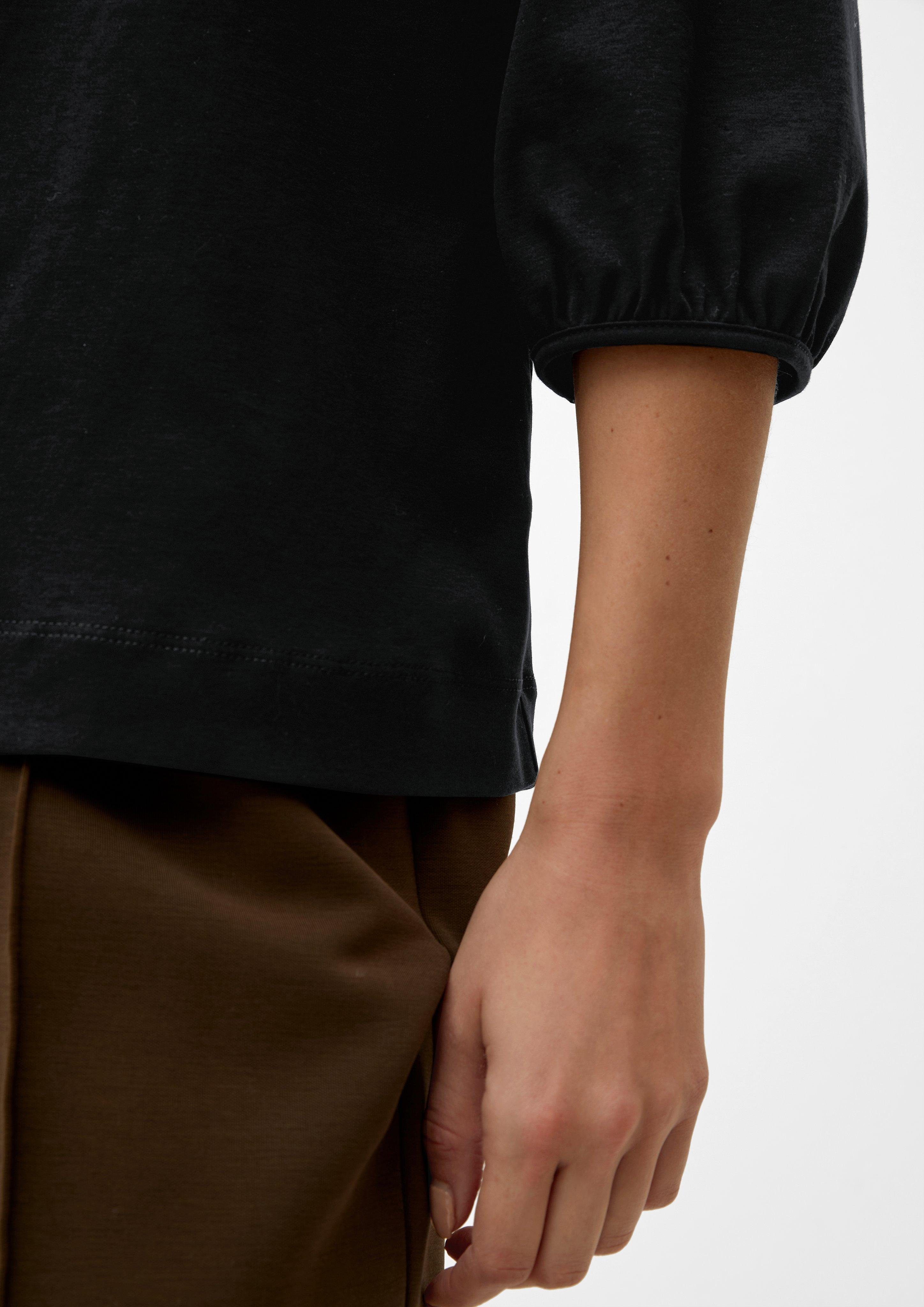 s.Oliver 3/4-Arm-Shirt Blusenshirt mit Dreiviertelärmeln schwarz