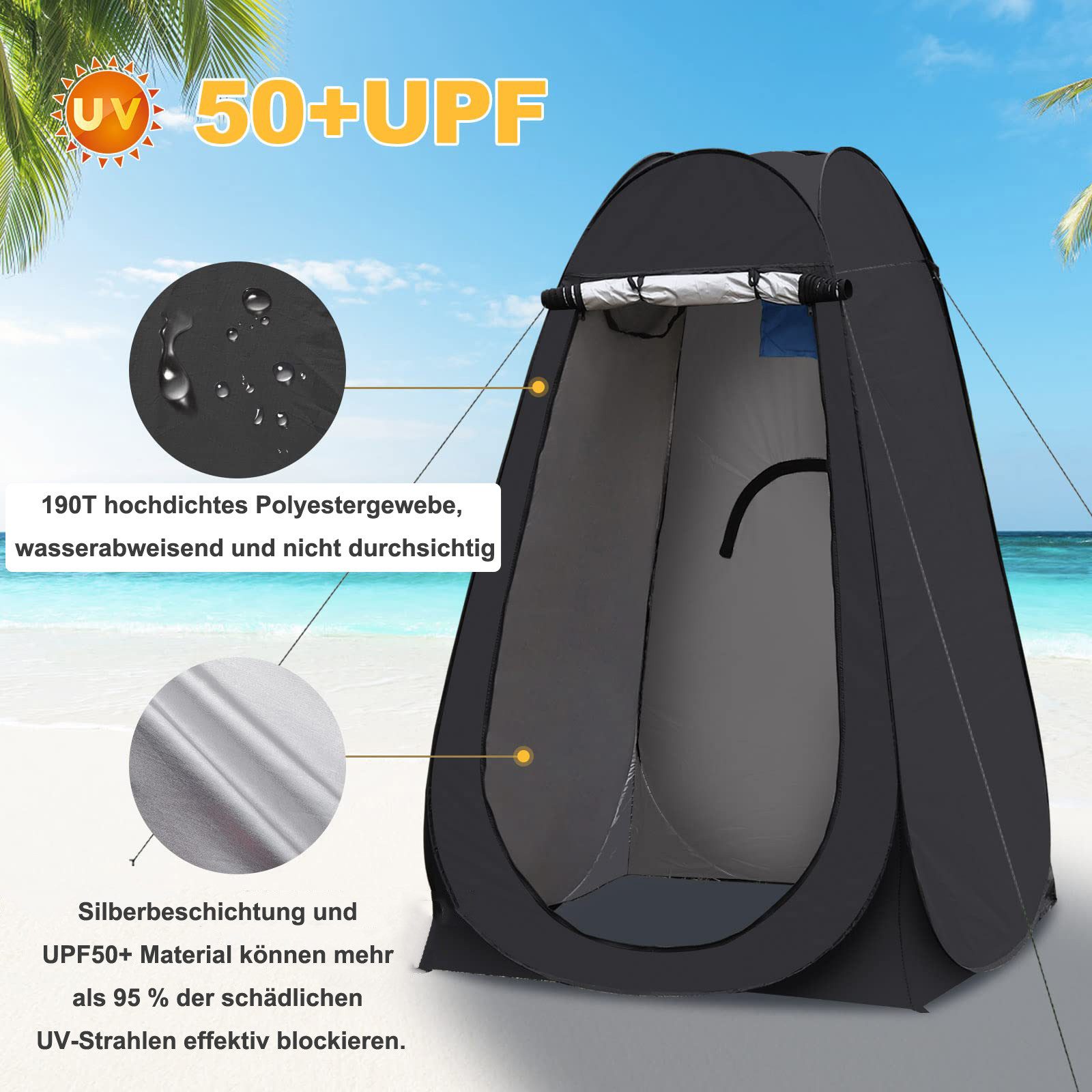 Auledio Faltzelt Pop-Up Duschzelt Outdoor Umkleidekabine günstig online kaufen