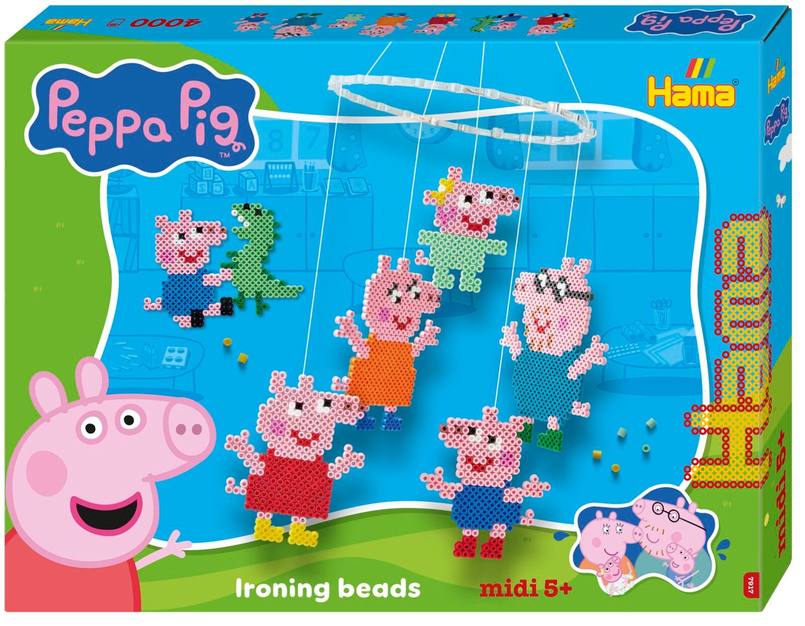 Hama Bügelperlen Hama Geschenkpackung Peppa Wutz groß 2 Midi-Bügelperlen