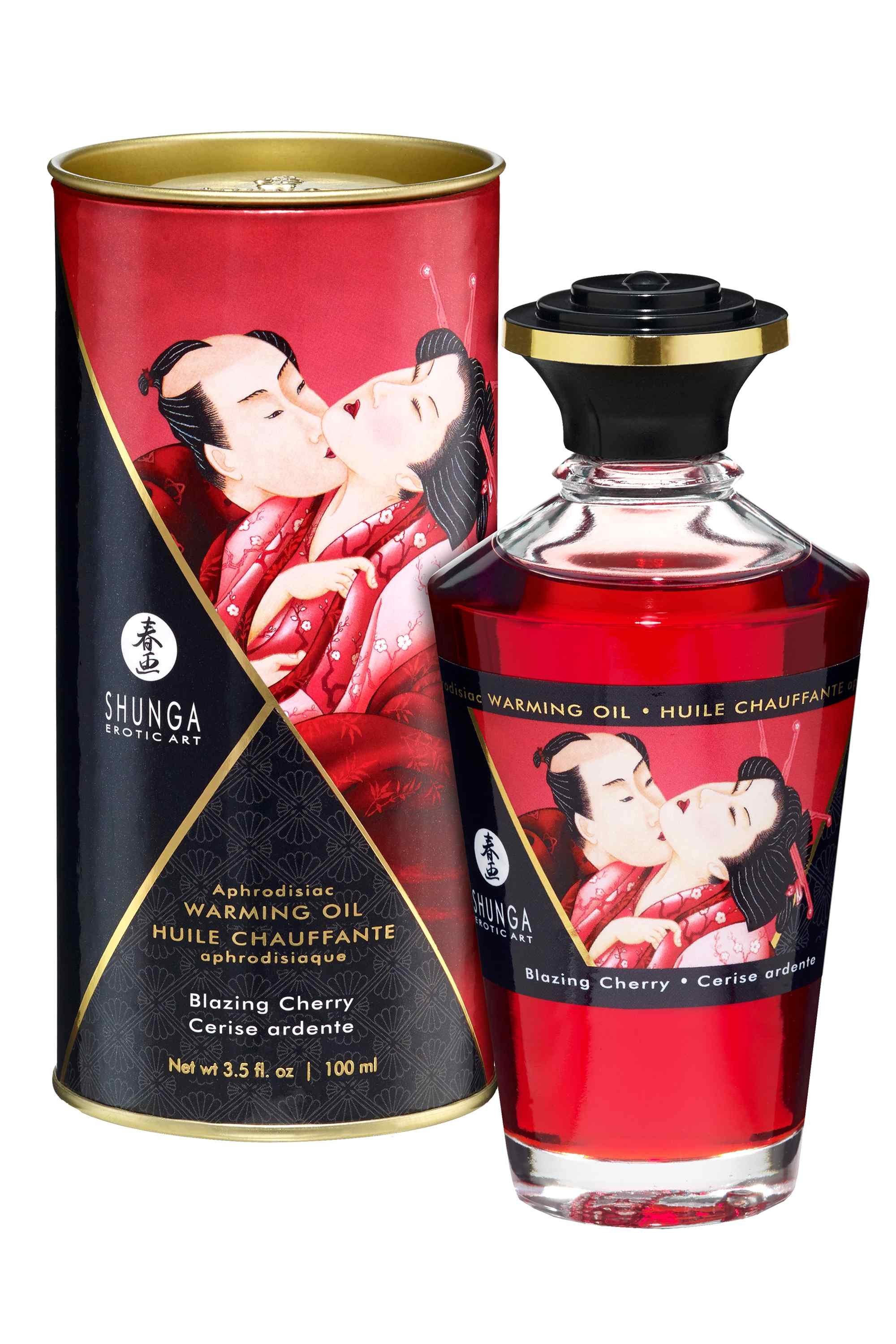 Shunga Oil - Warming sinnliche Cherry Aphrodisiac für Massageöl SHUNGA Massagen Blazing ml, 100