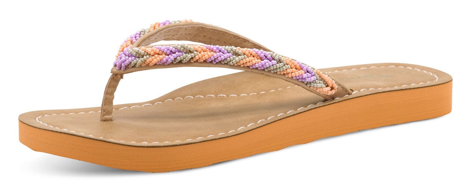 Tamaris Zehentrenner, Sommerschuh, Schlappen, Strandschuh in Flechtoptik günstig online kaufen