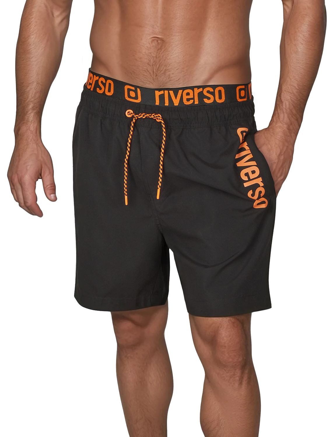riverso Badeshorts Herren Badehose RIVBobby Regular Fit (1-St) Sportshorts mit Kordelzug
