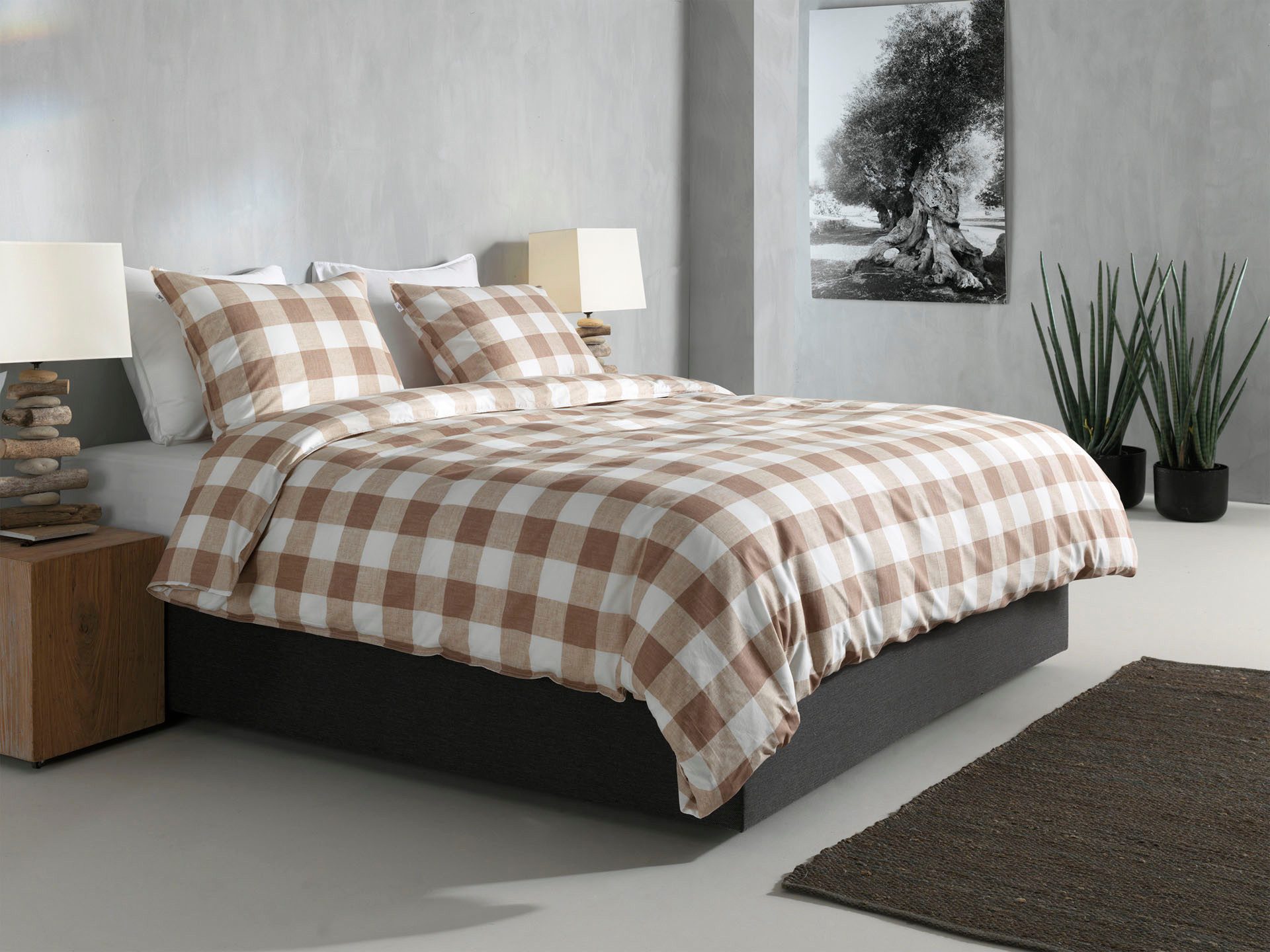 ZO HOME Bettwäsche Quattro-di-Lino, Renforcé, 1 teilig, Bettwäsche aus 100% Baumwolle, hochwertige Renforcé