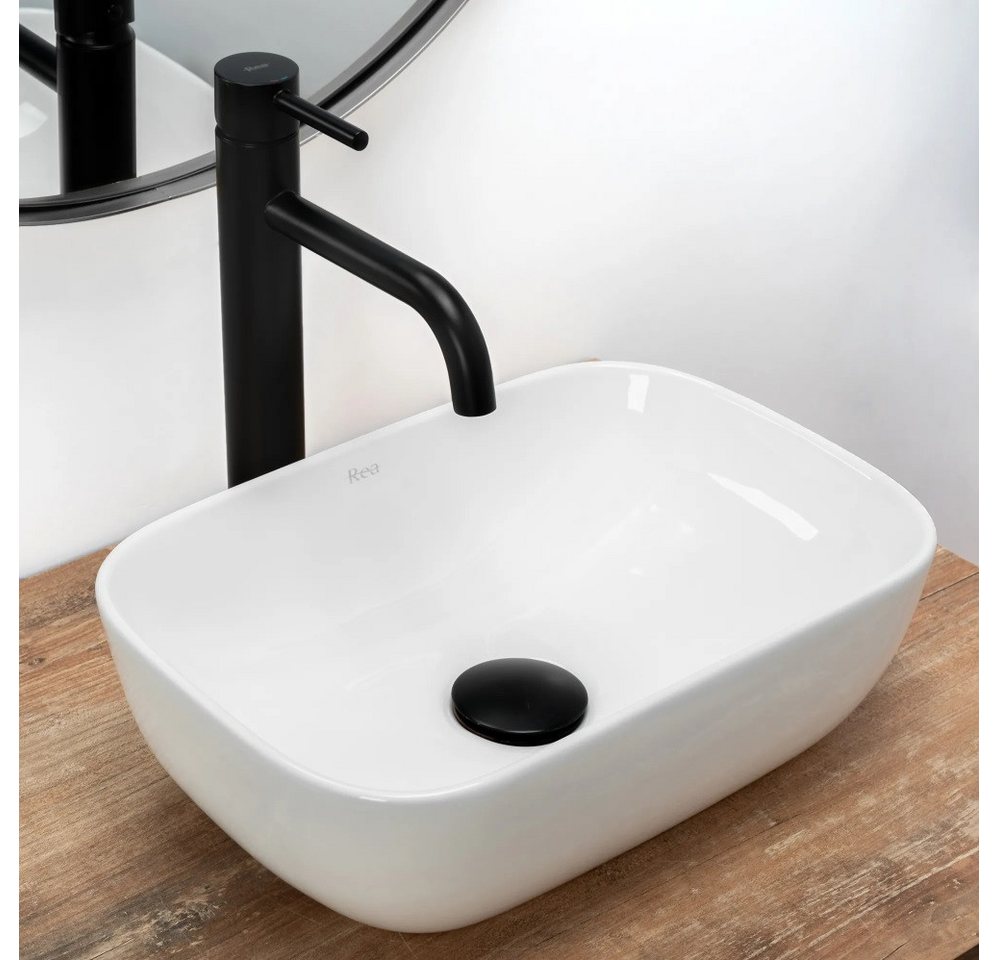 Thumbnail - wohnwerk.idee Aufsatzwaschbecken Waschbecken Keramik Weiß Klein Gäste WC Gäste Bad Belinda Mini