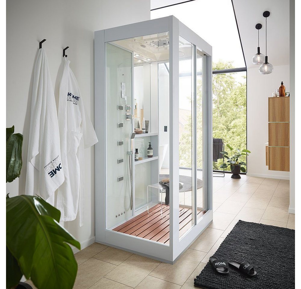 Thumbnail - HOME DELUXE Dampfdusche WHITE LUXORY - XL, BxT: 120x90 cm, Einscheibensicherheitsglas, inkl. Aramaturen & Ablauf, Duschk...