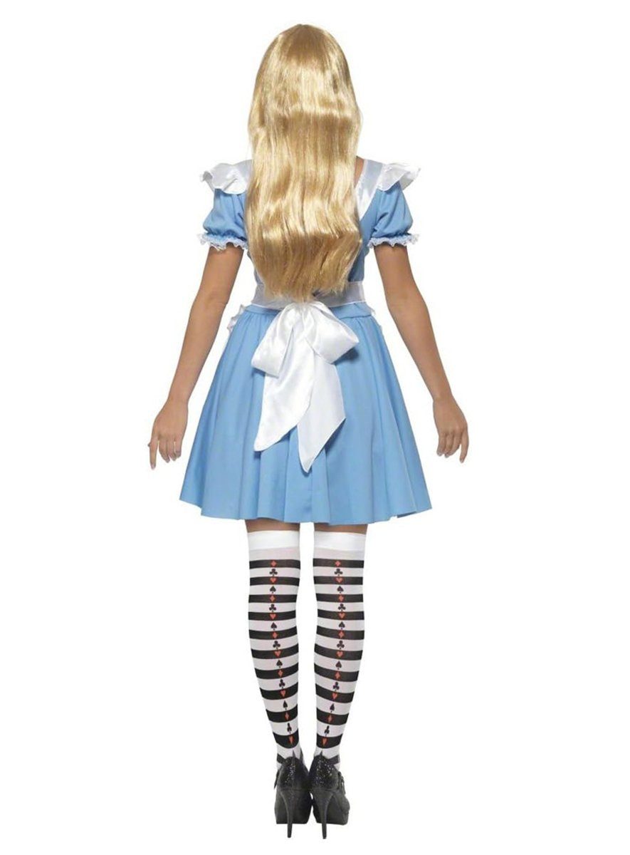 Smiffys Kostüm Alice im Wunderland Dirndlkleid, Klassisches Alice-Kostüm für Dein Abenteuer im Wunderland