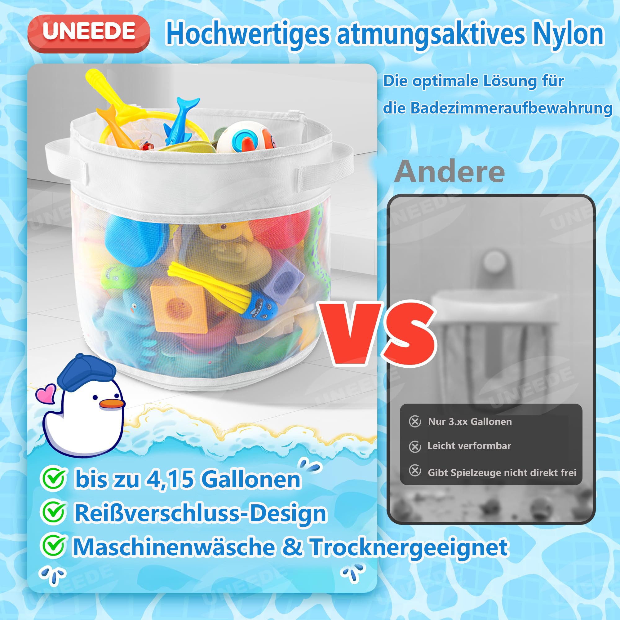 CLTYQ Badorganizer Badewannenspielzeug Aufbewahrung - Badespielzeug günstig online kaufen