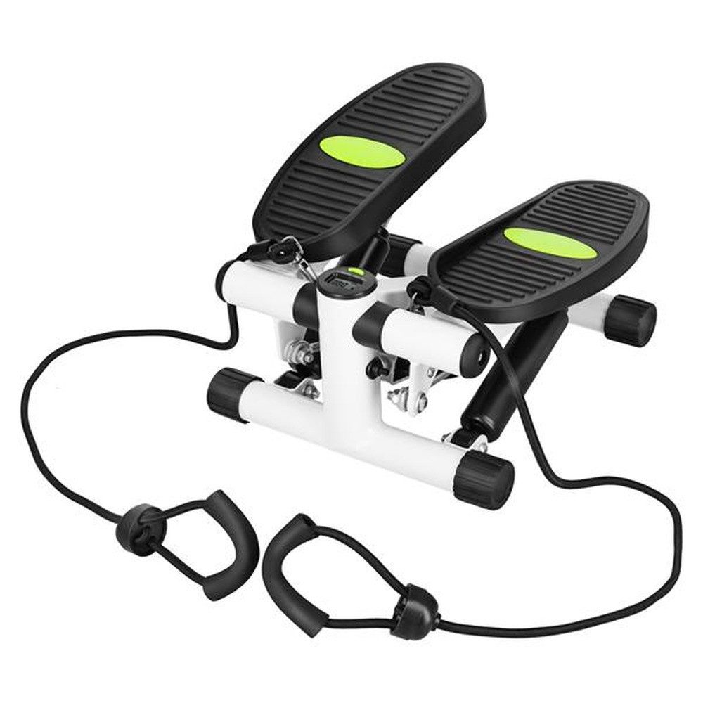 HMS Mini-Stepper Heimtrainer Stepper Fitnessgerät (Spar-Set, mit Expandern), Effektiver Stepper mit Auf- und Abbewegung für gezieltes Training