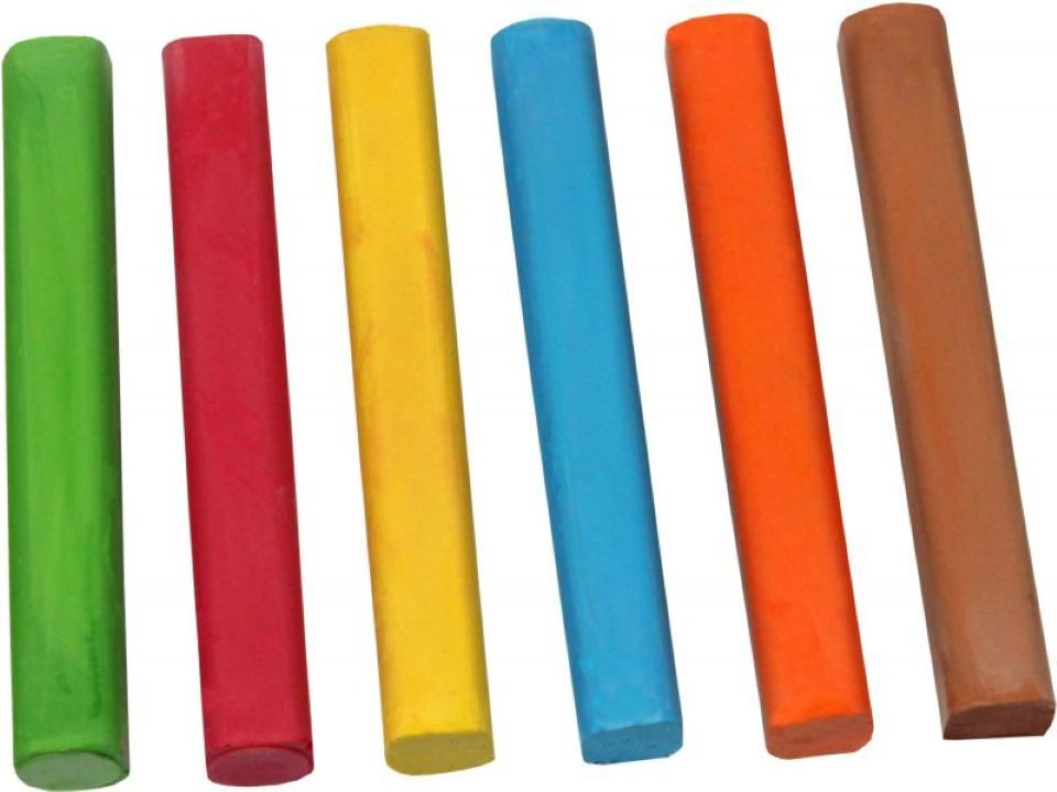 Heinrich Kohlhaas Malkreide Schulkreide Koma 1220 viereckig 9 cm lang 1,2 cm stark, (6-tlg), Staubarm, 4 Farben, rutschfest, weich schreibend, langlebig