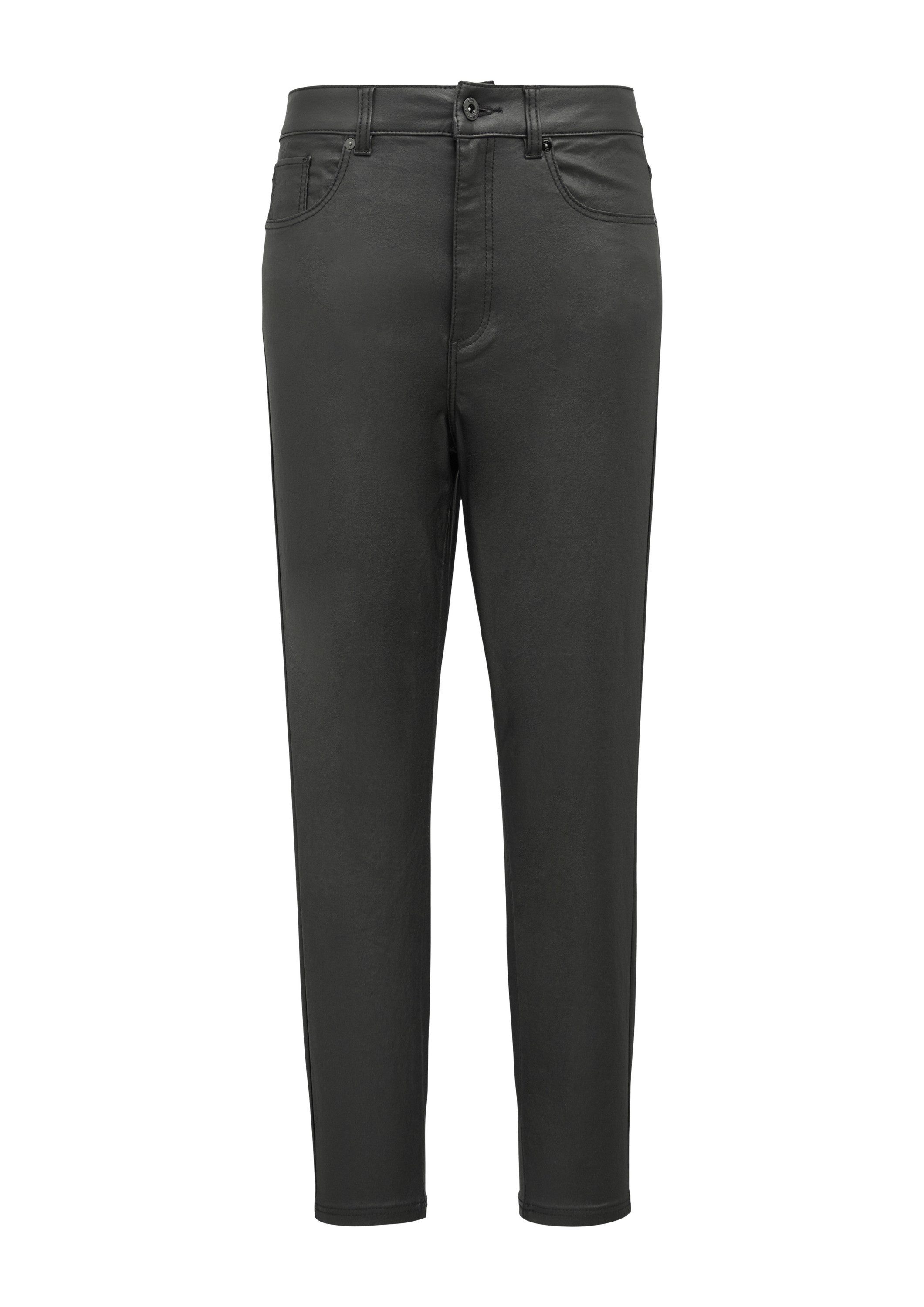 QS Chinos Hose Ankle-Jeans Sadie / Skinny Fit / High Rise / Skinny Leg / Coating